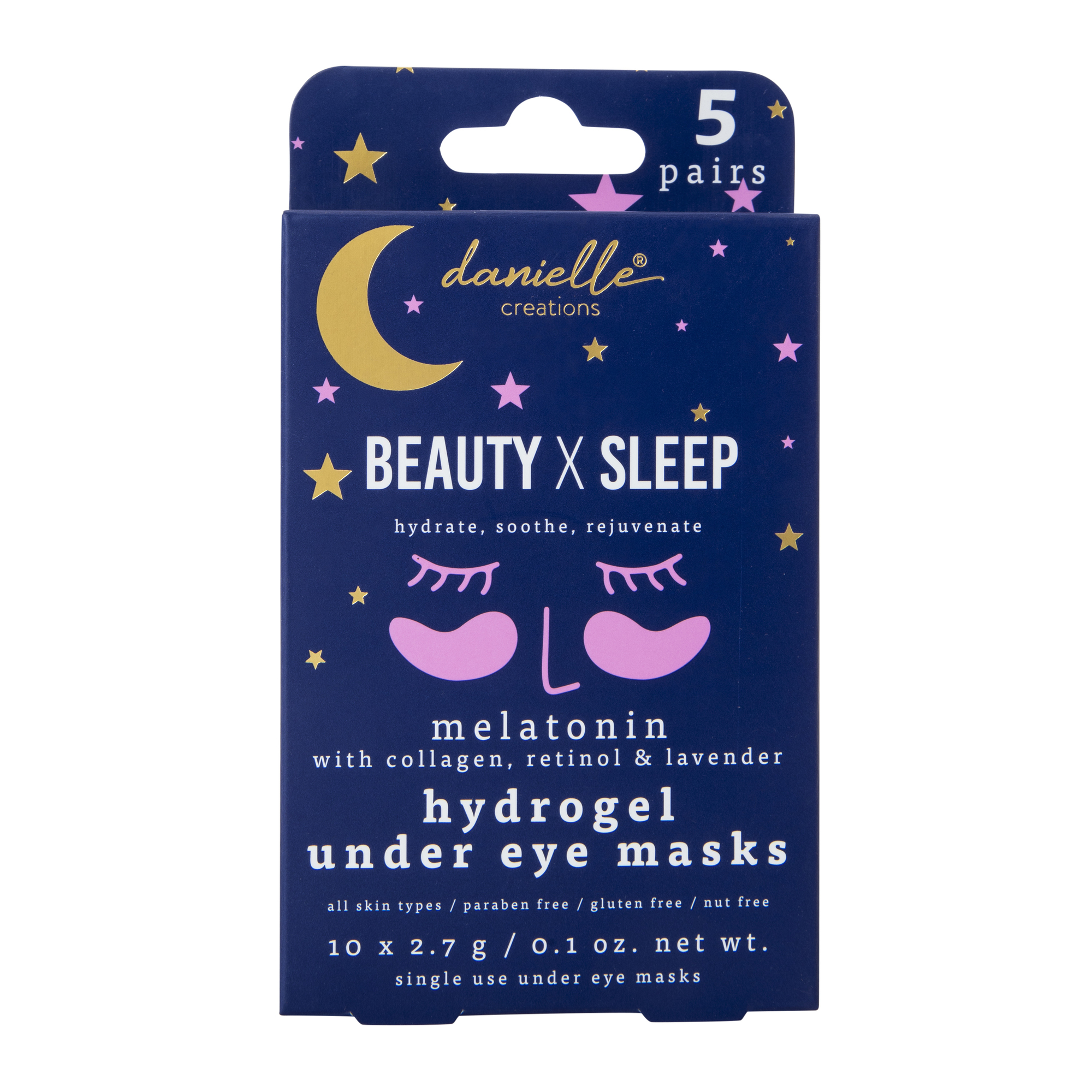 Danielle Creations® Beauty x Sleep Melatonin Hydrogel Under Eye Masks 5-Pairs