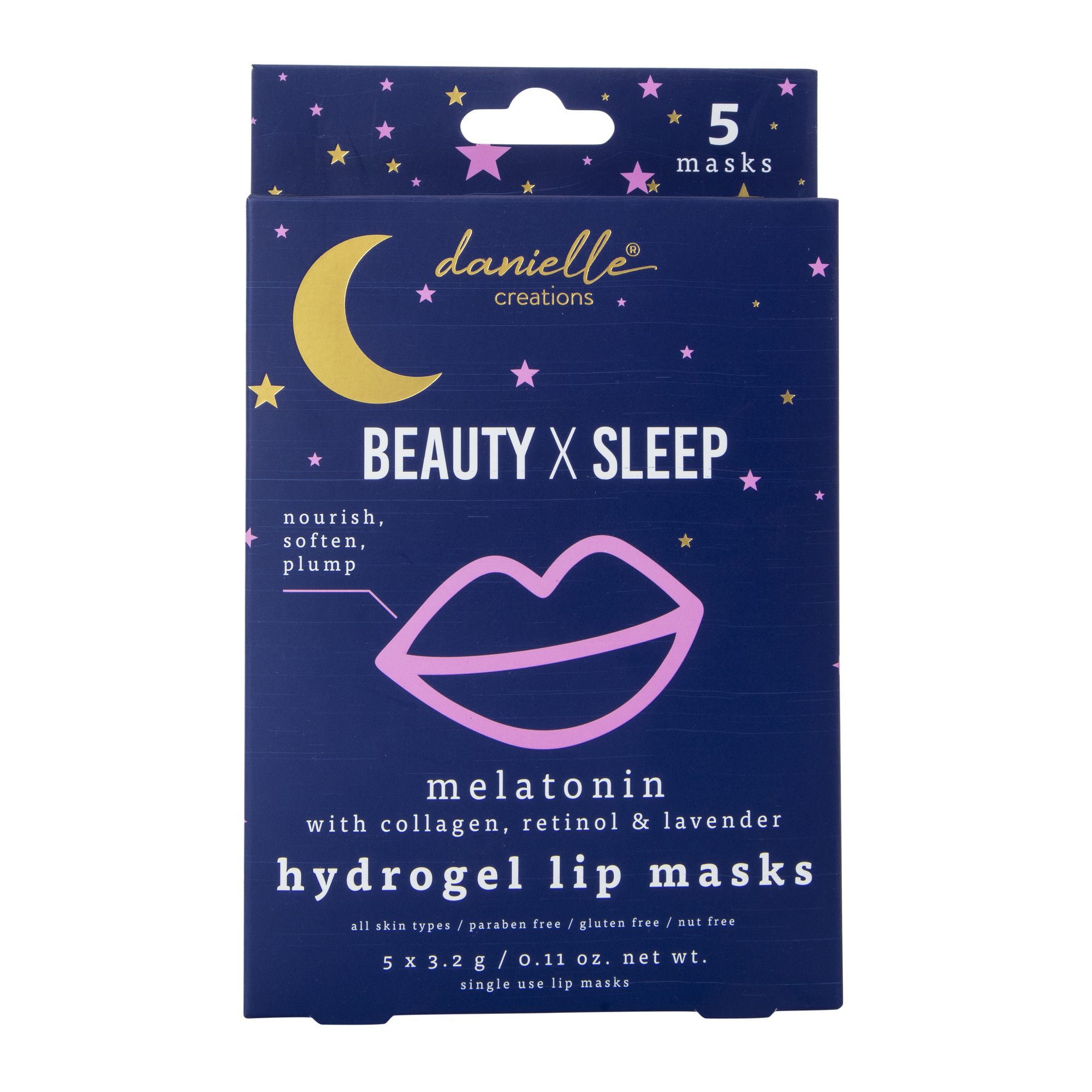 Danielle Creations® Beauty x Sleep Melatonin Hydrogel Lip Masks 5-Piece