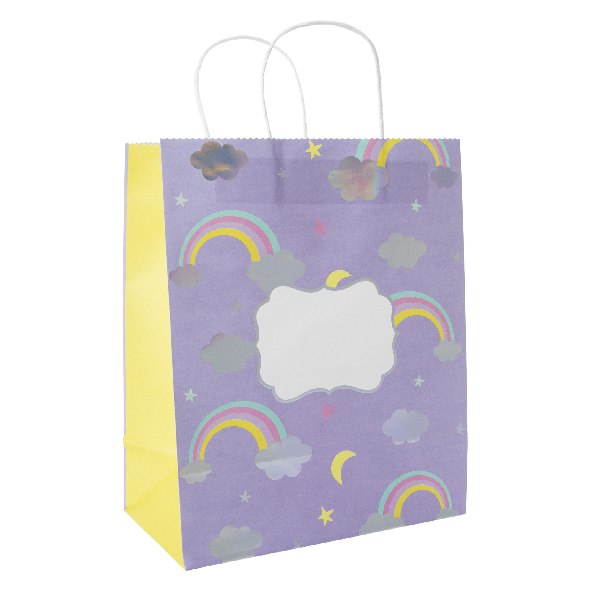 Large Printed Kraft Bags 13in x 10in 5-Count - Unicorn