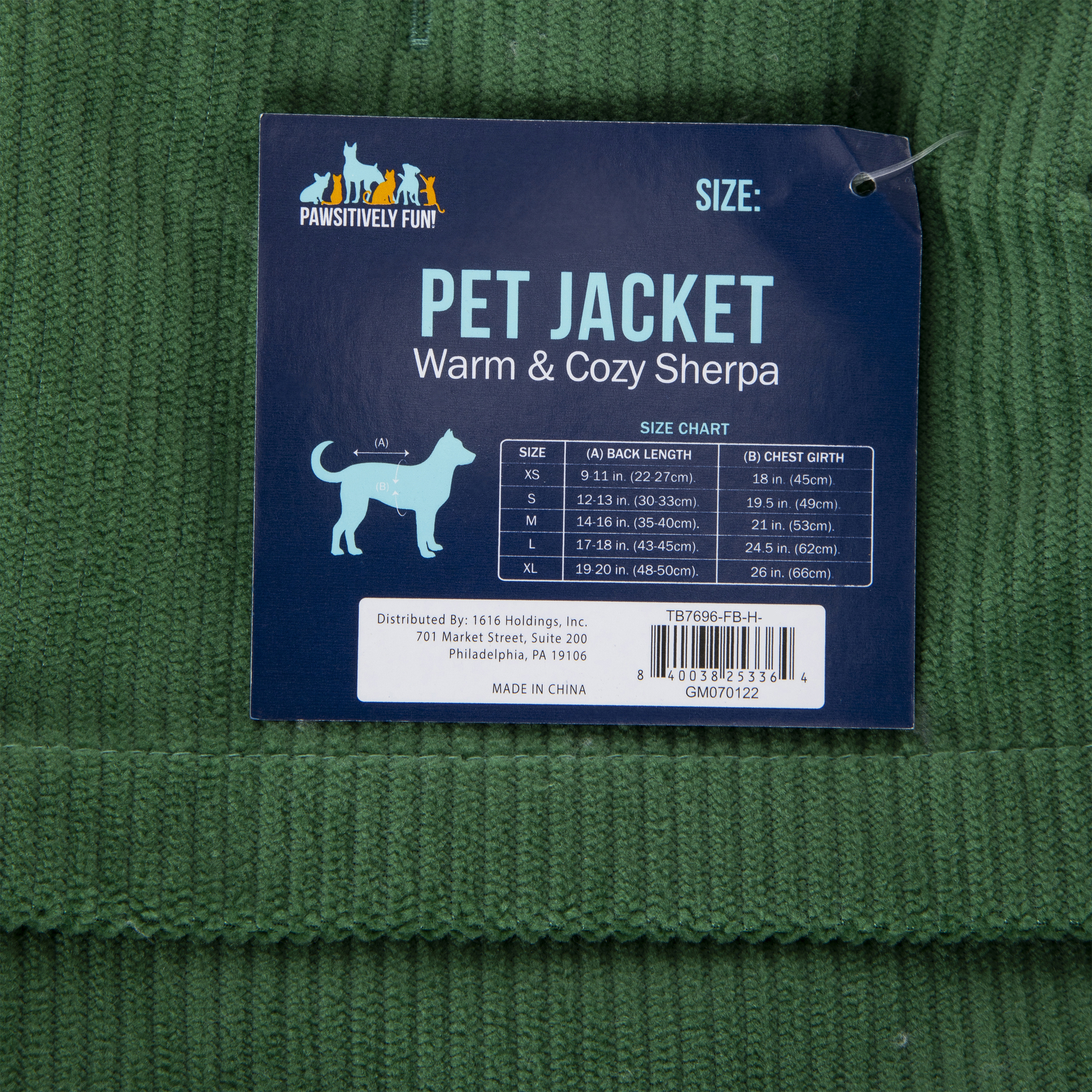Corduroy Pet Jacket