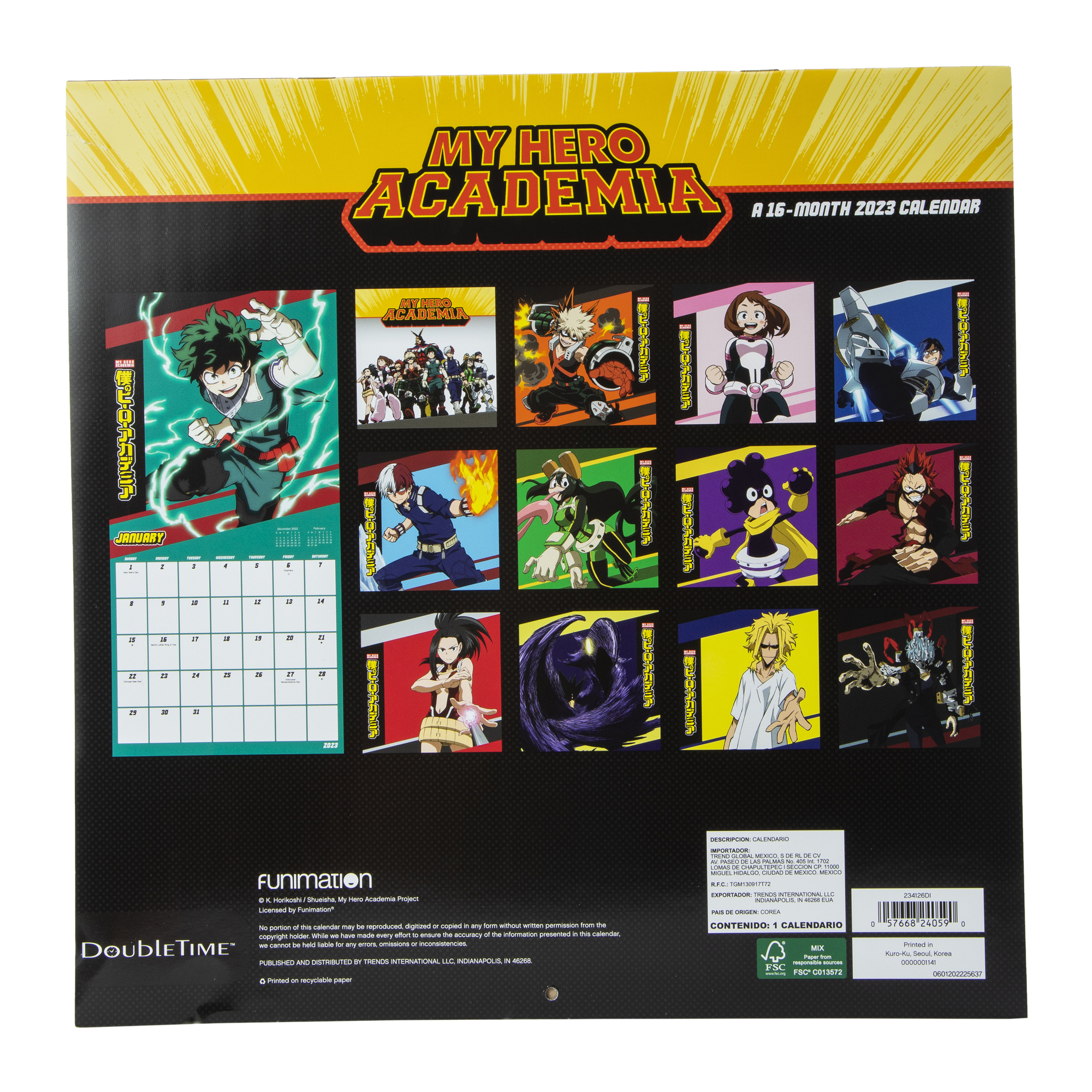 My Hero Academia™ 16-Month 2023 Wall Calendar