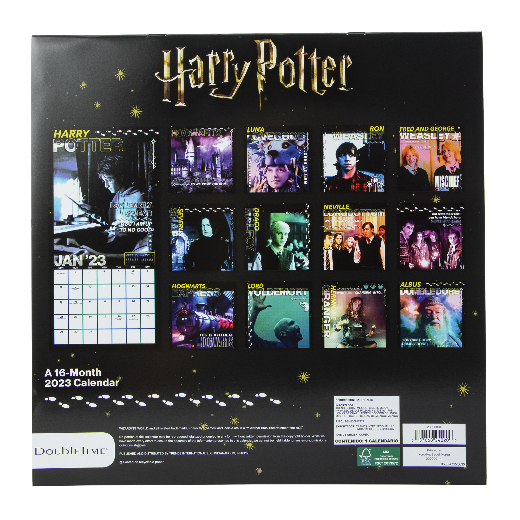 Harry Potter™ 16-Month 2023 Wall Calendar