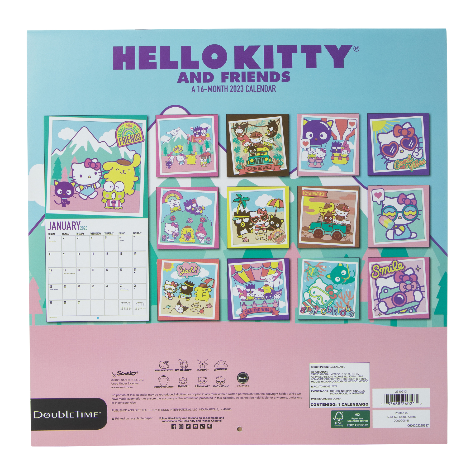 Hello Kitty™ 16-Month 2023 Wall Calendar