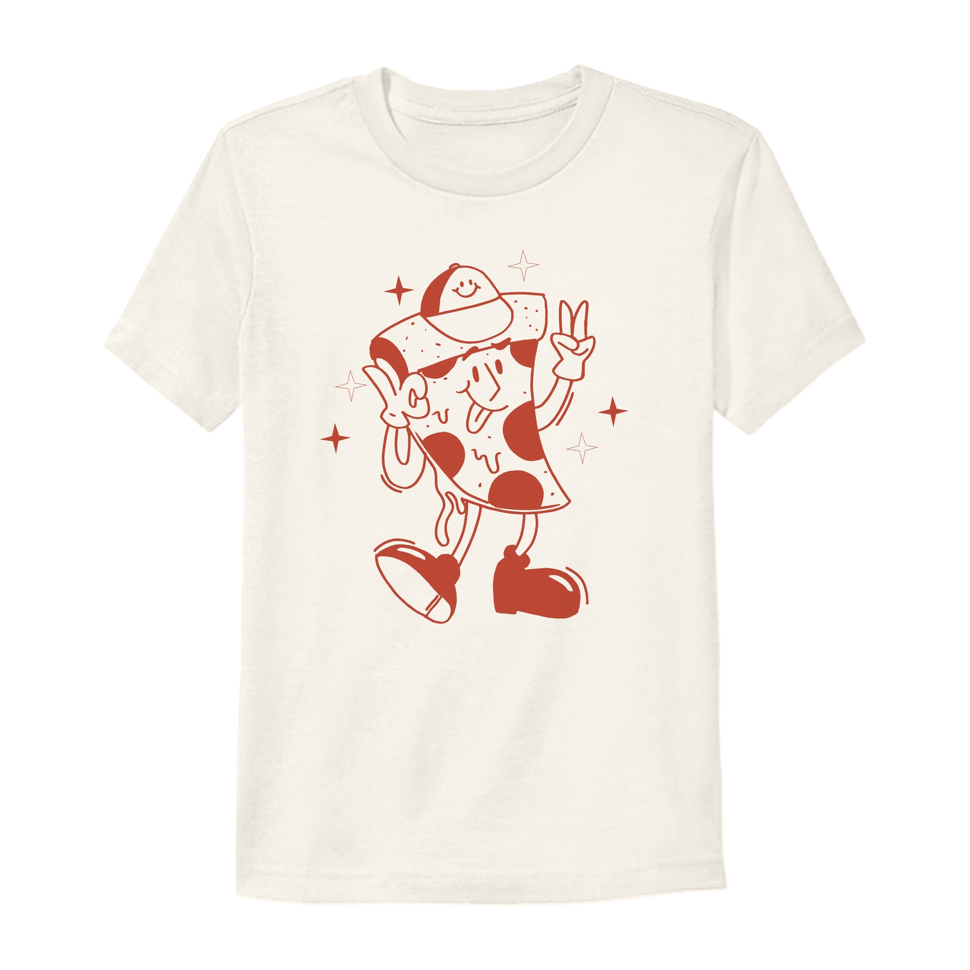 Rad Pizza Peace Sign Graphic Tee