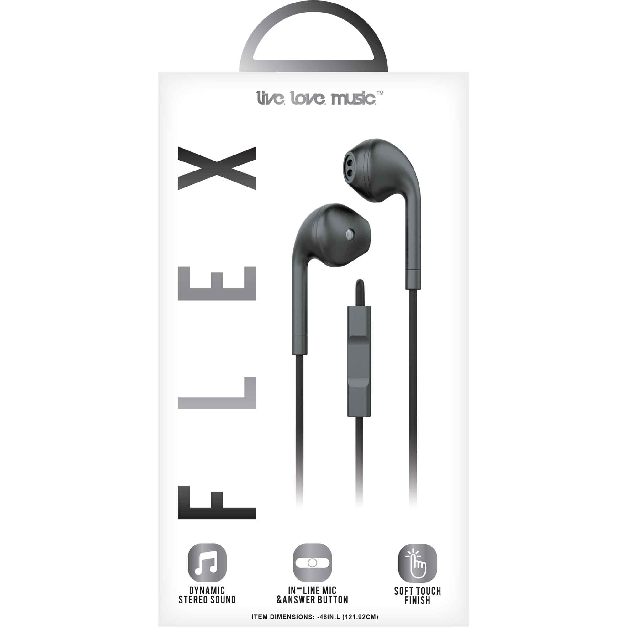 Flex Wired Earbuds With in-Line Microphone