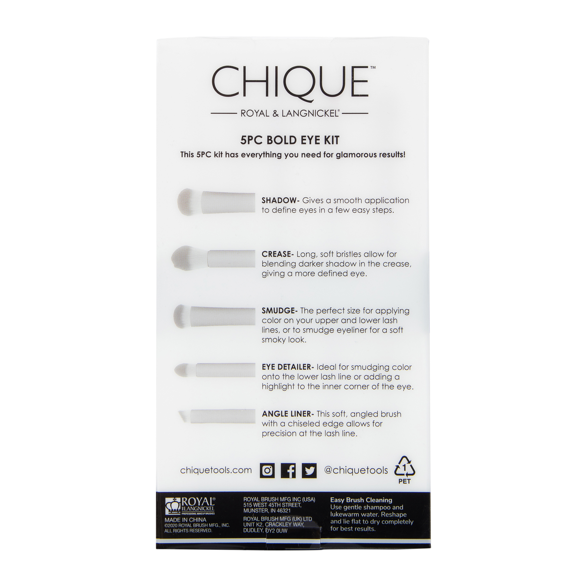 Chique™ Eye Makeup Brush Kit 5-Piece