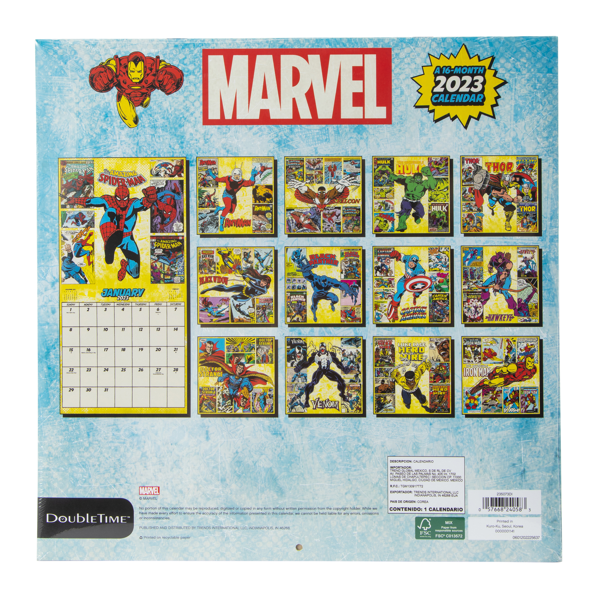 Marvel® 16-Month 2023 Wall Calendar