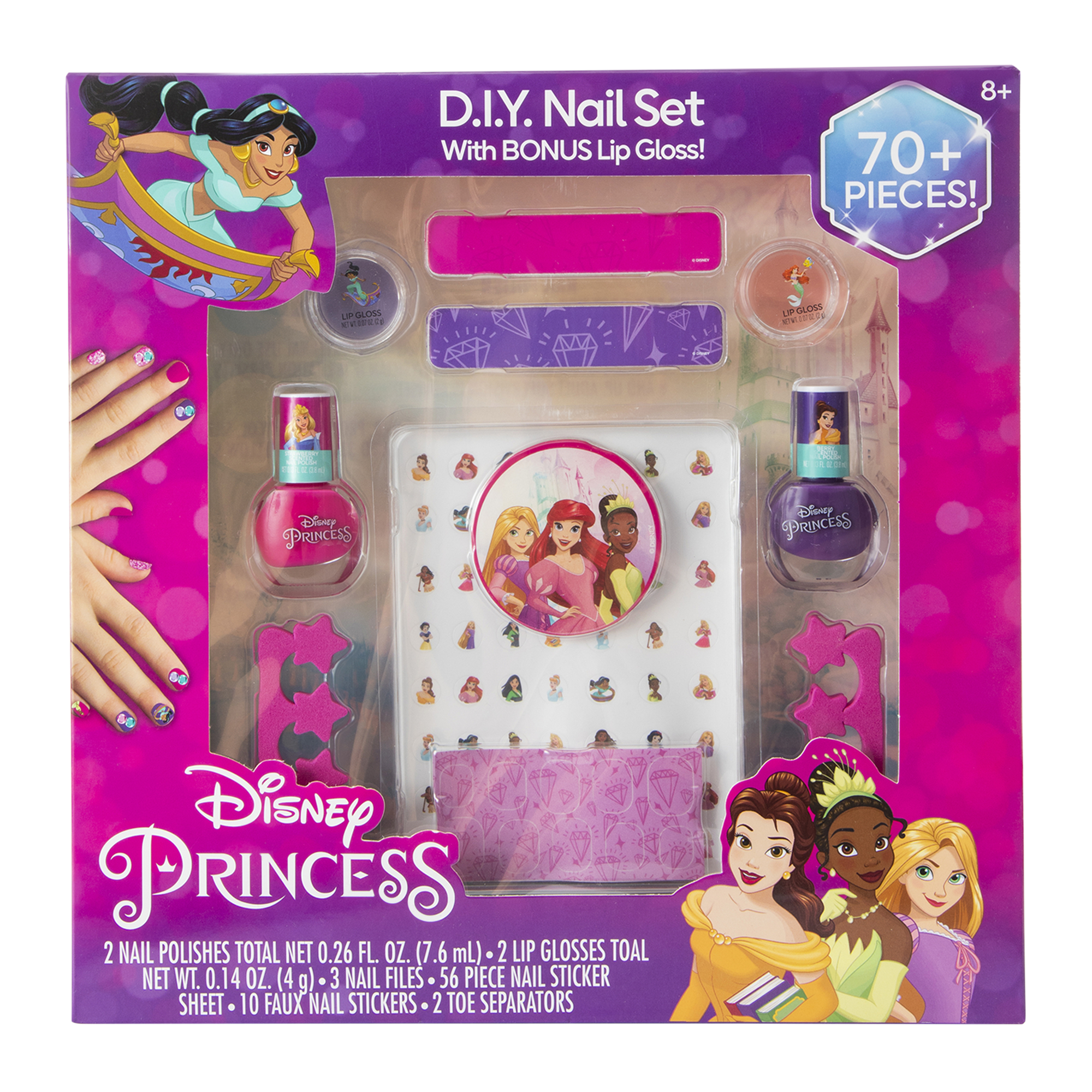 70-Piece Disney Princess DIY Nail Set