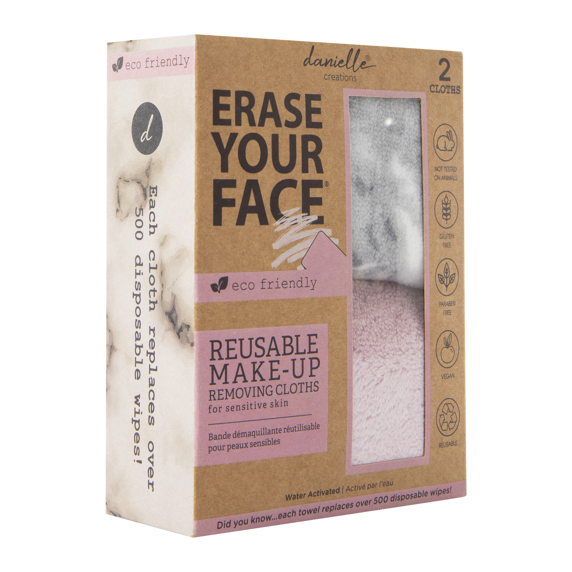 Erase Your Face® Reusable Makeup Removing Cloths 2-Pack