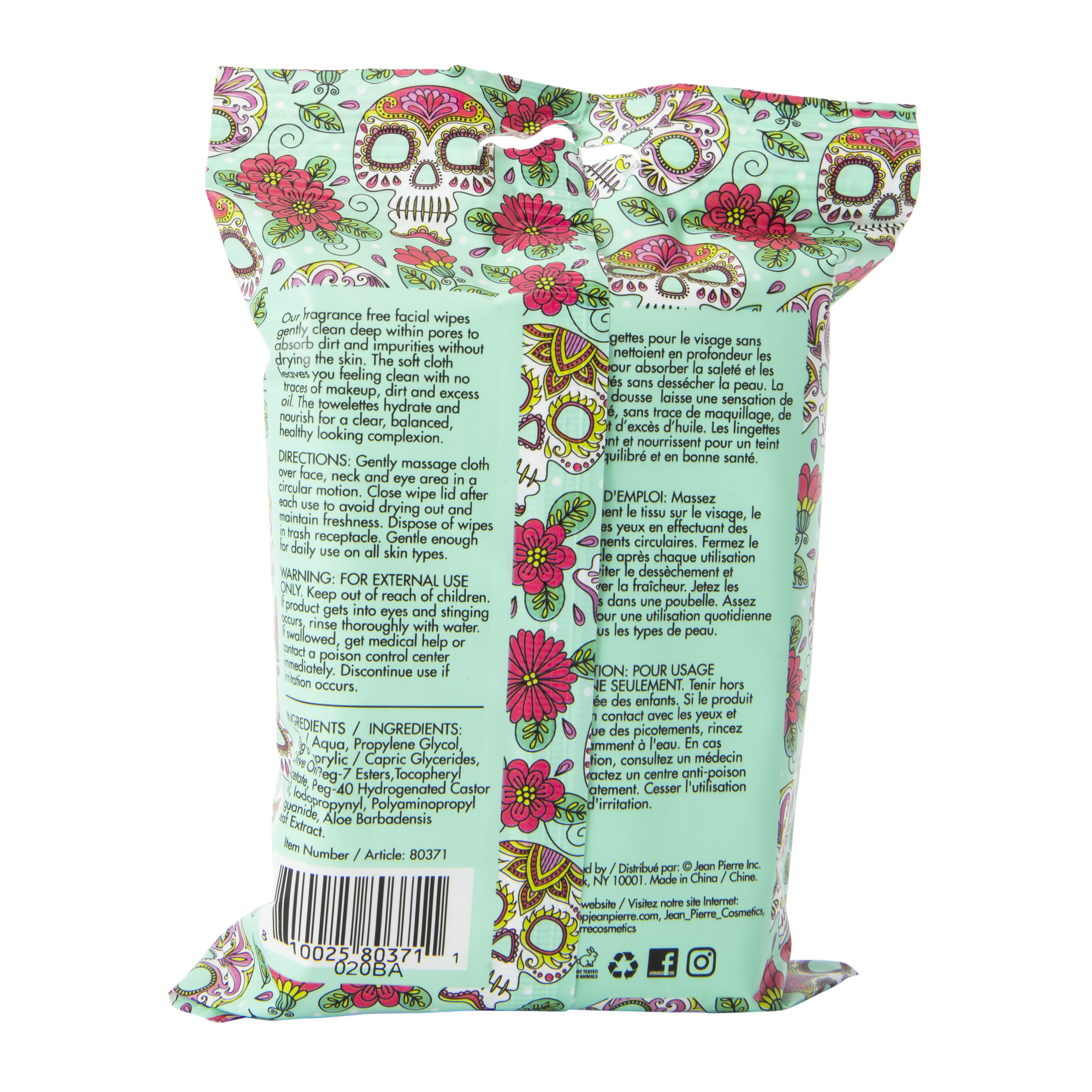 Skip The Spa™ Fragrance-Free Makeup Removing Cleansing Wipes 25-Count