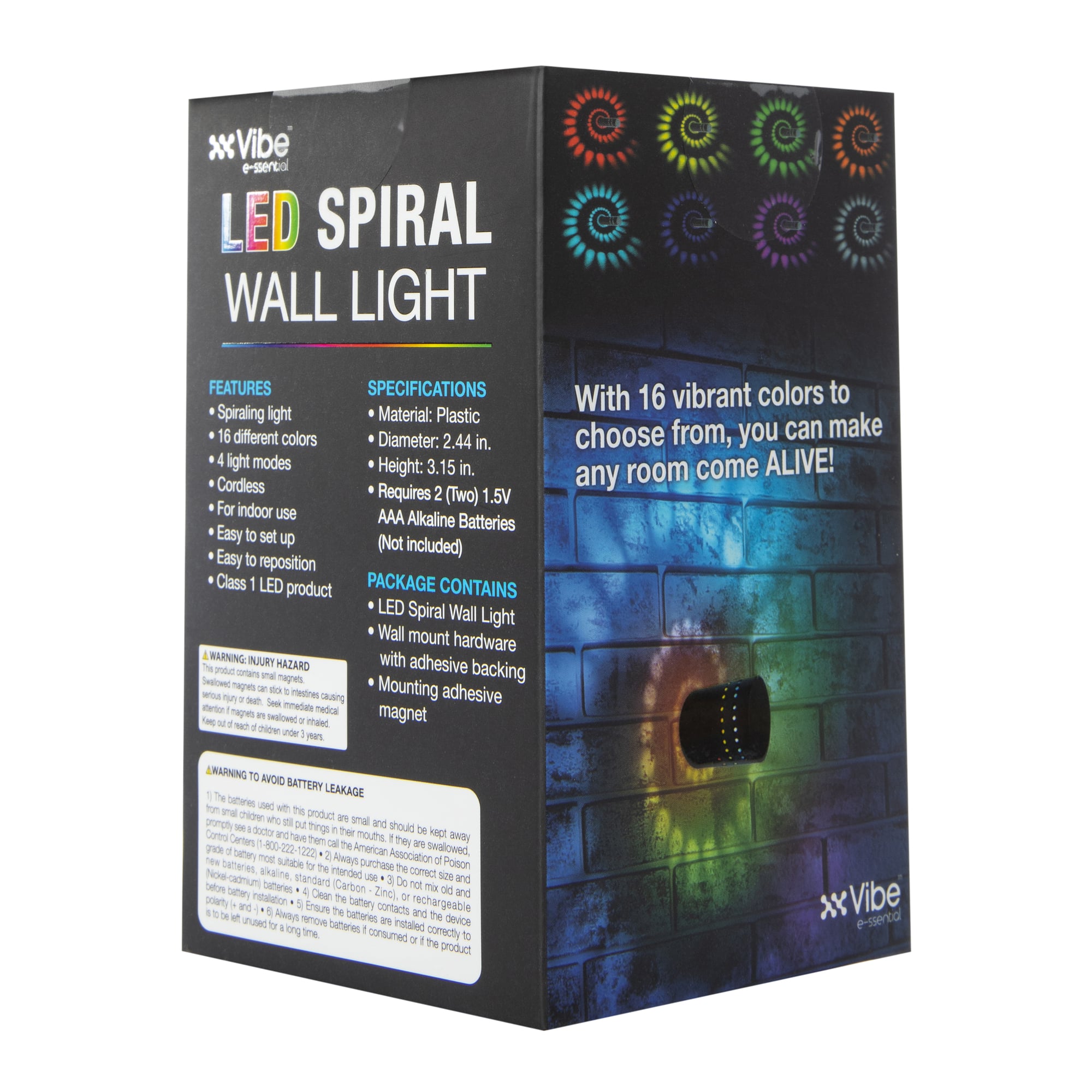 LED Spiral Wall Light 6.5in
