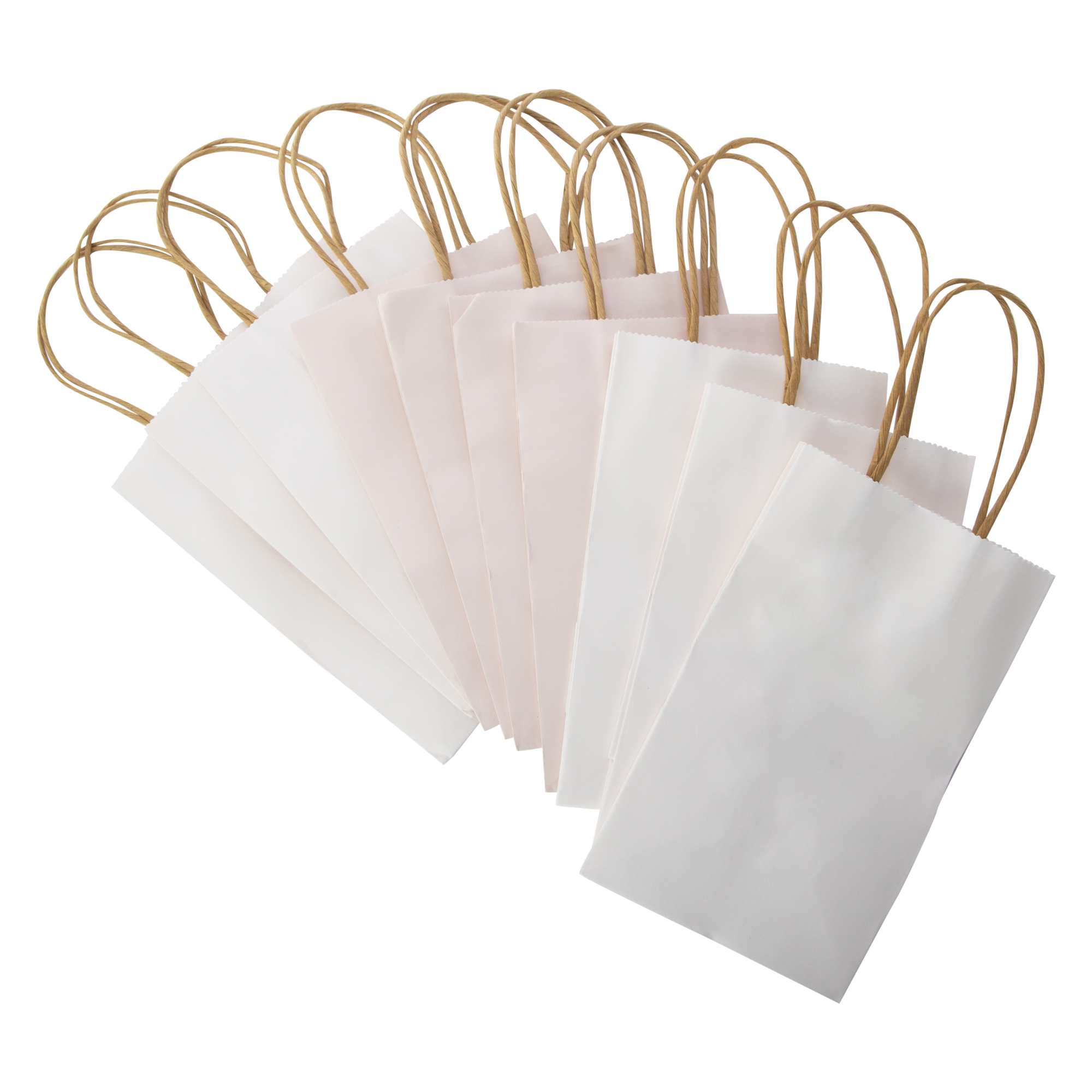 Small Pink Kraft Gift Bags 8.35in X
5.2in 10-Pack