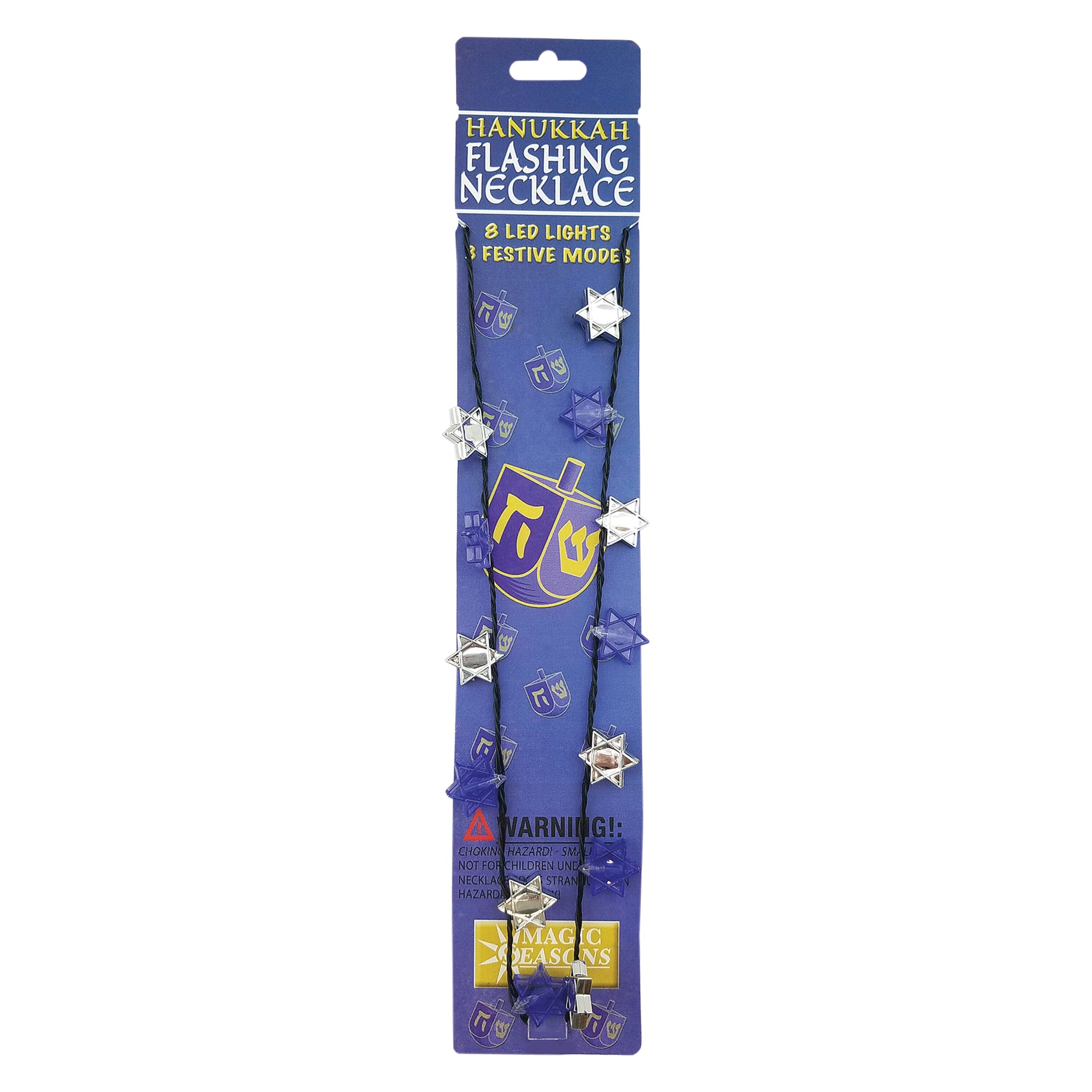 Hanukkah Flashing LED Necklace