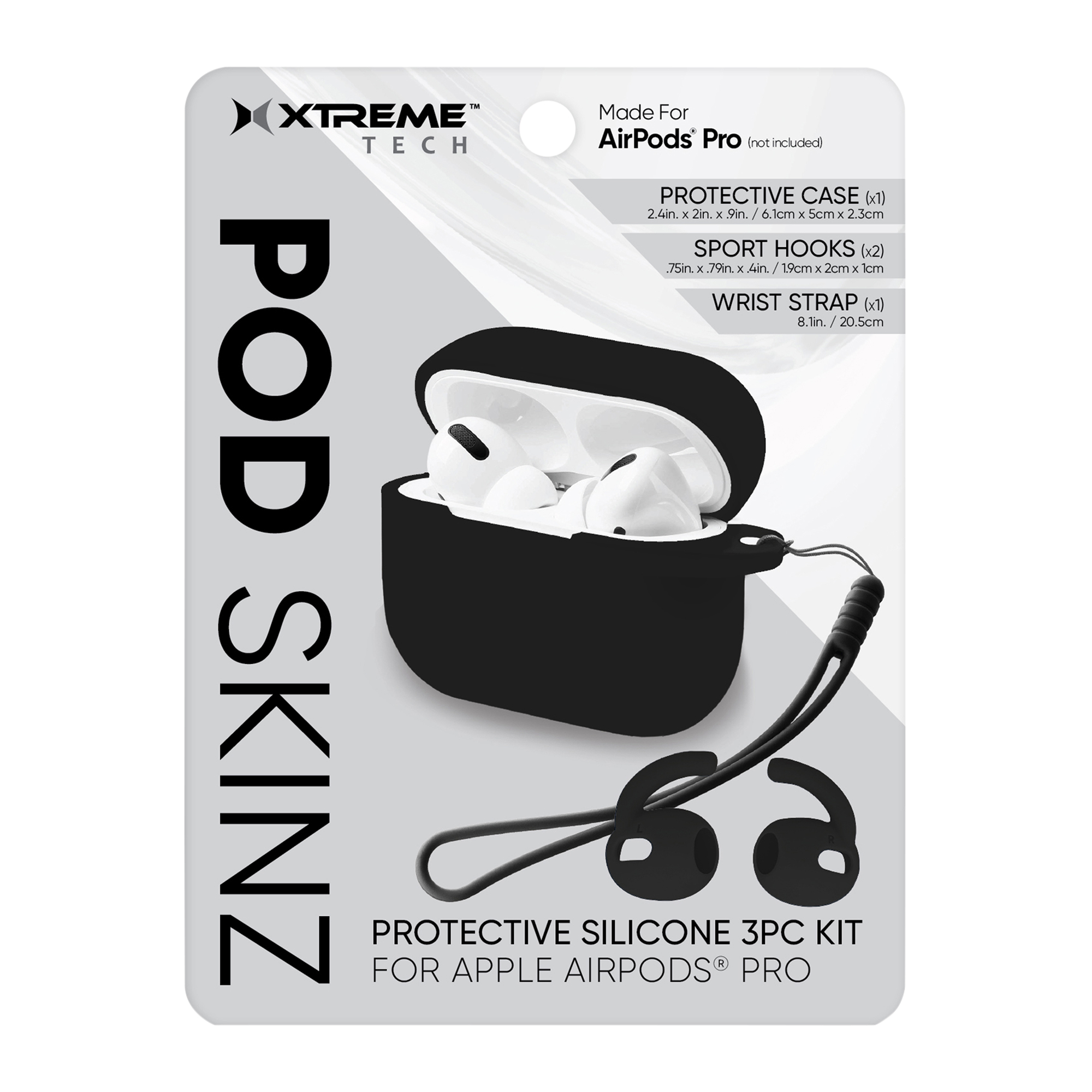 Pod Skinz For Airpods Pro® Silicone Case & Accessories 3-Piece