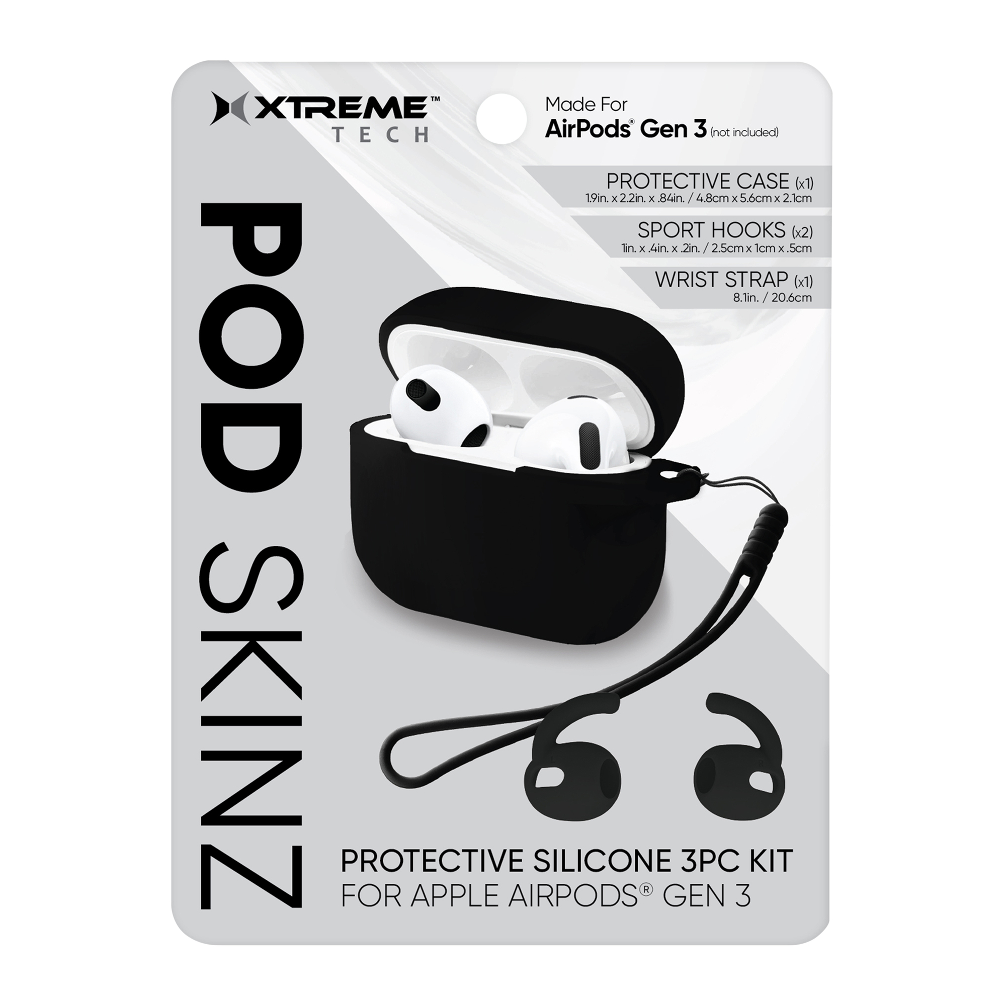 Pod Skinz Case For Airpods Gen 3® & Accessories 3-Piece