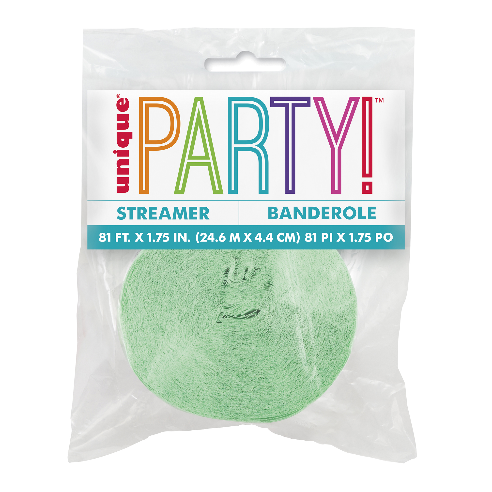 Mint Crepe Streamer - Mint