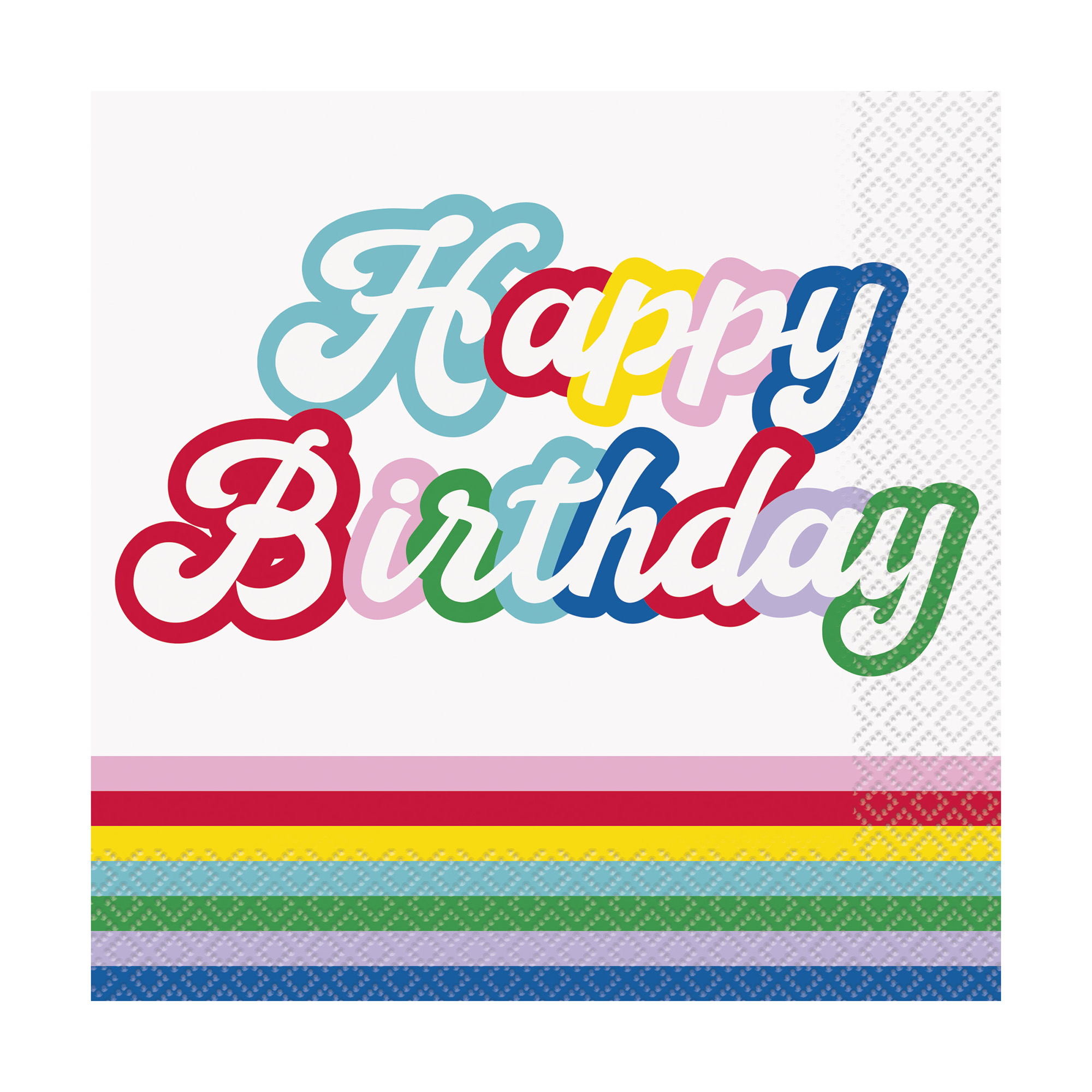 Happy Birthday' Rainbow Paper Napkins 16-Count