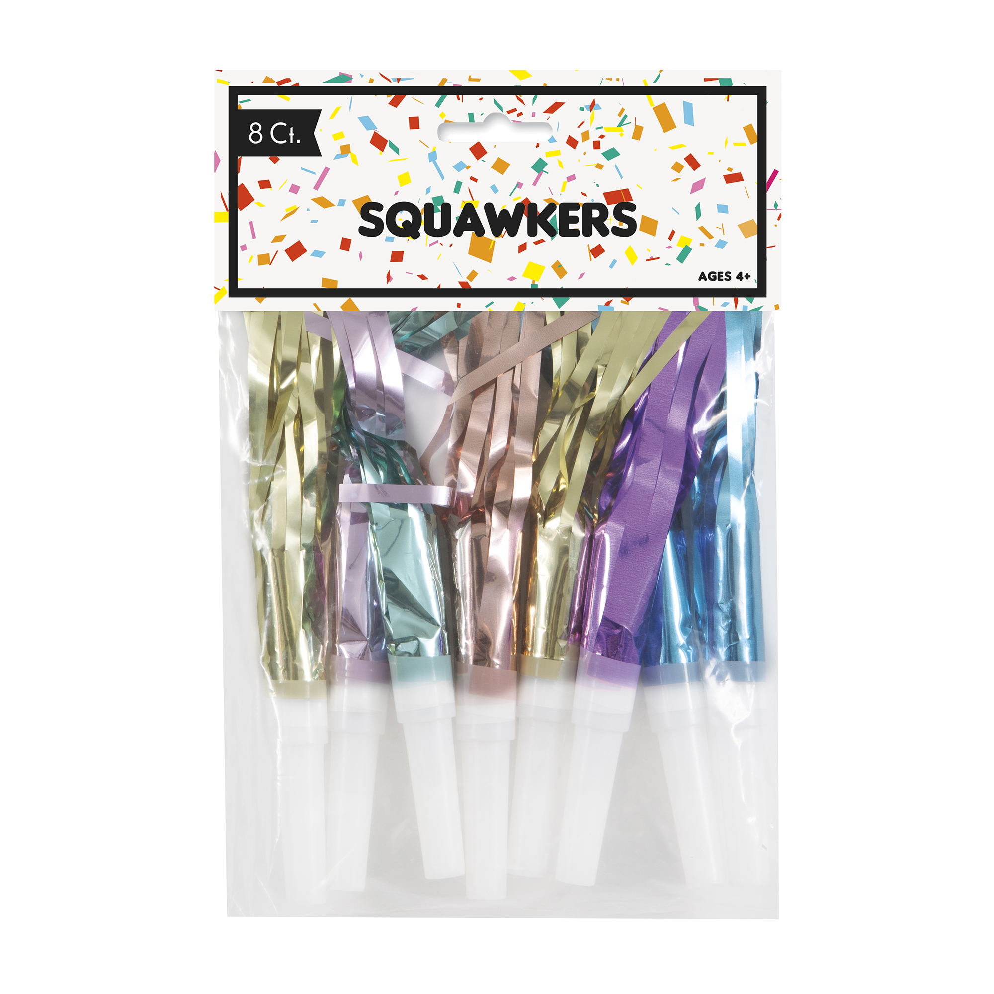 Pastel Rainbow Noise Makers 6-Count
