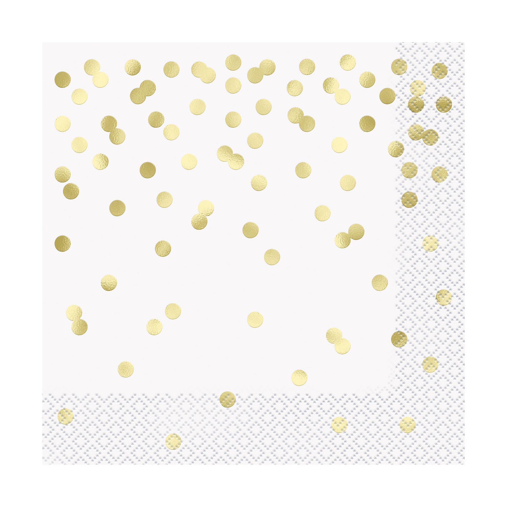 Gold Dots Paper Napkins 16-Count