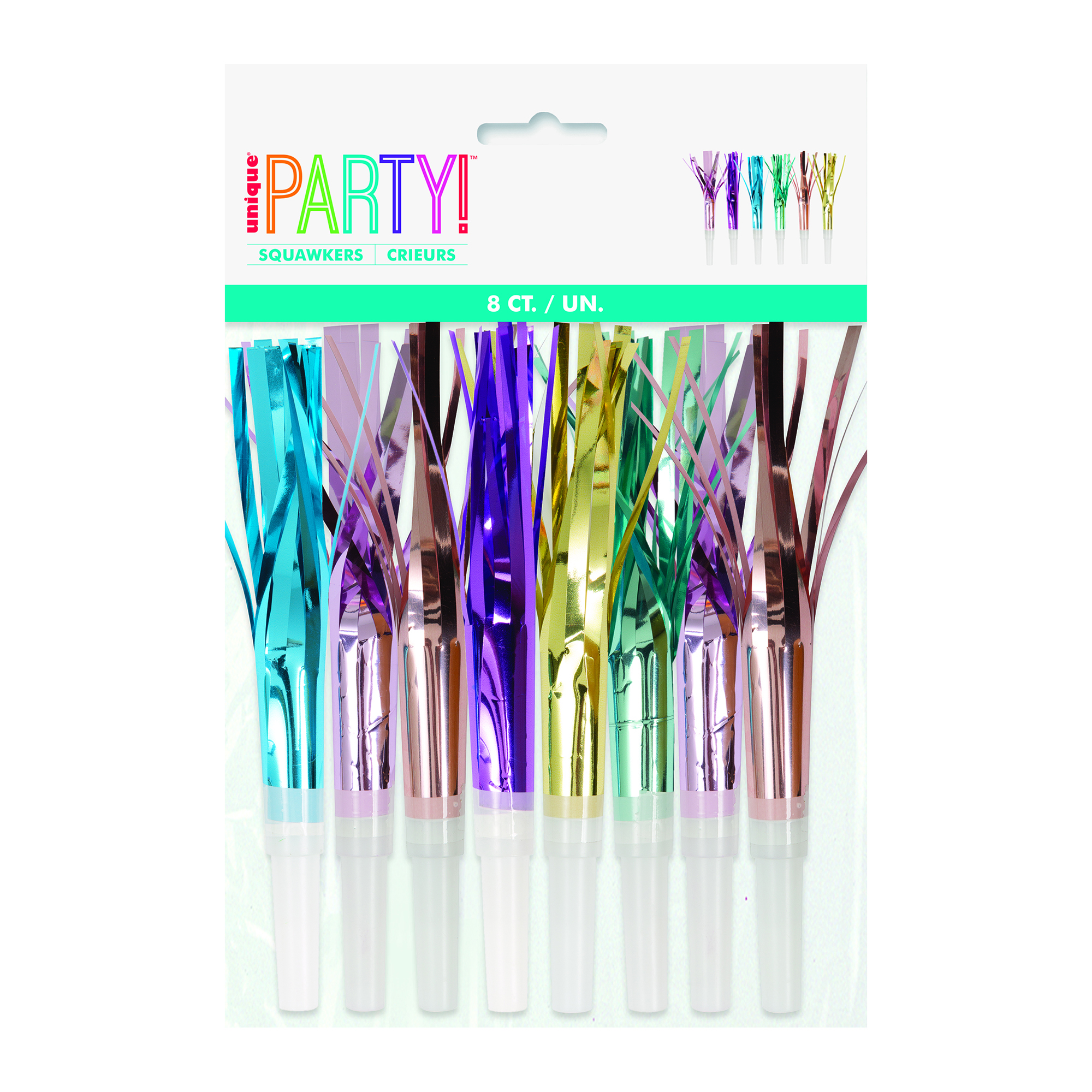 Pastel Horn Noise Makers 6-Count