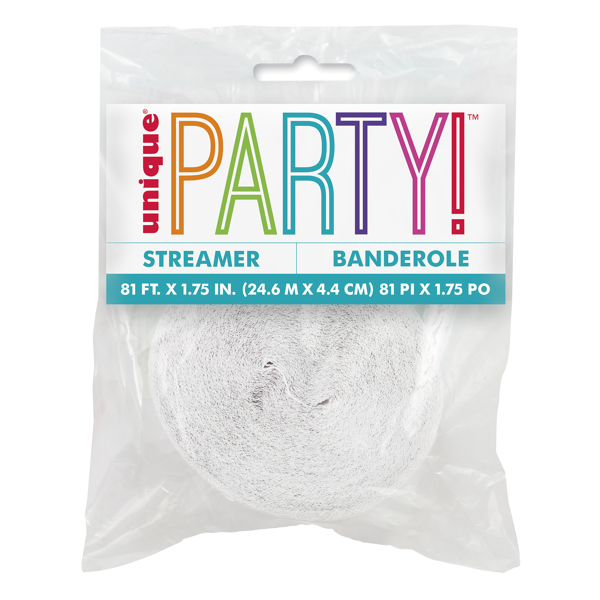 Crepe Paper Streamer 81ft - White