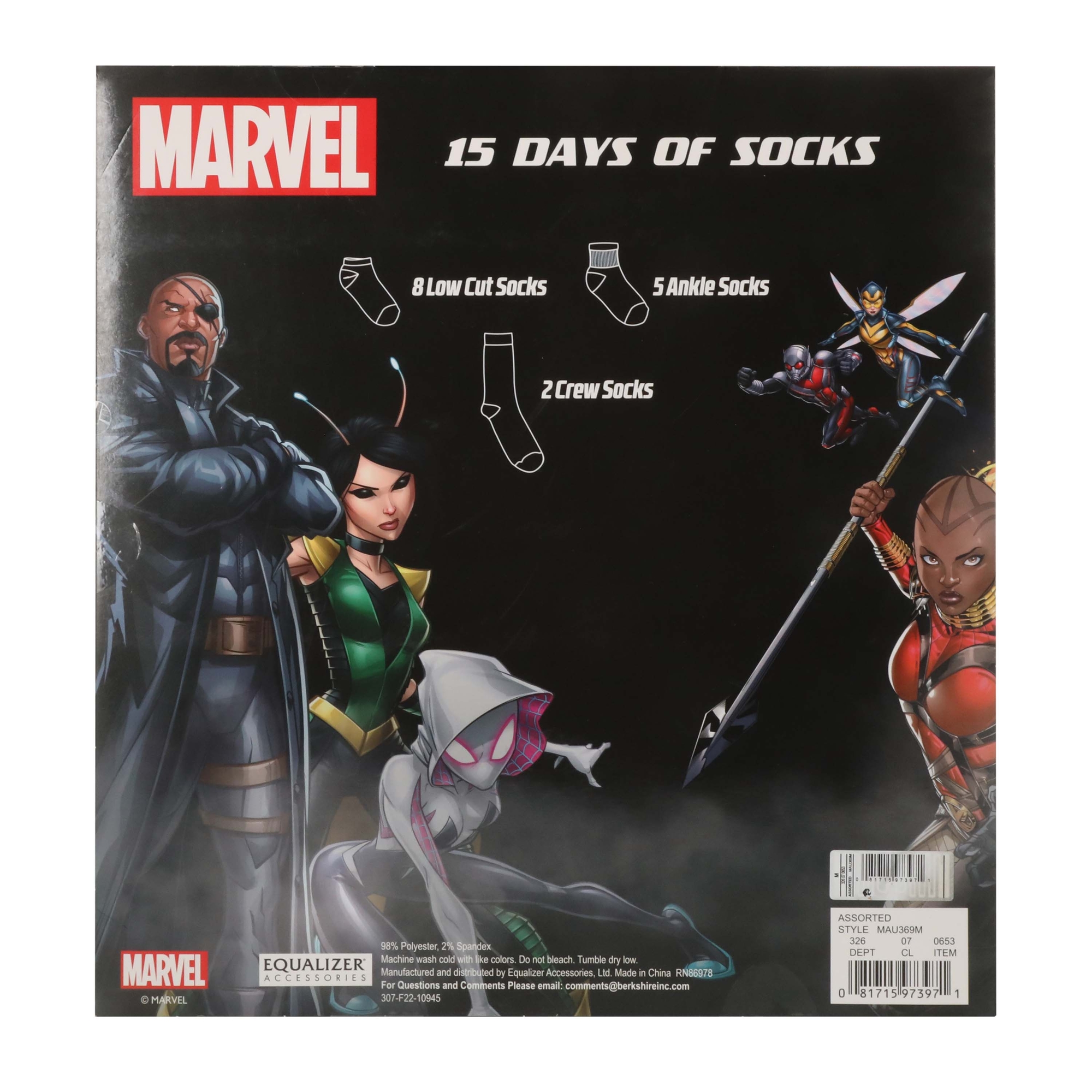 Kid's Marvel 15 Days Of Socks Advent Calendar