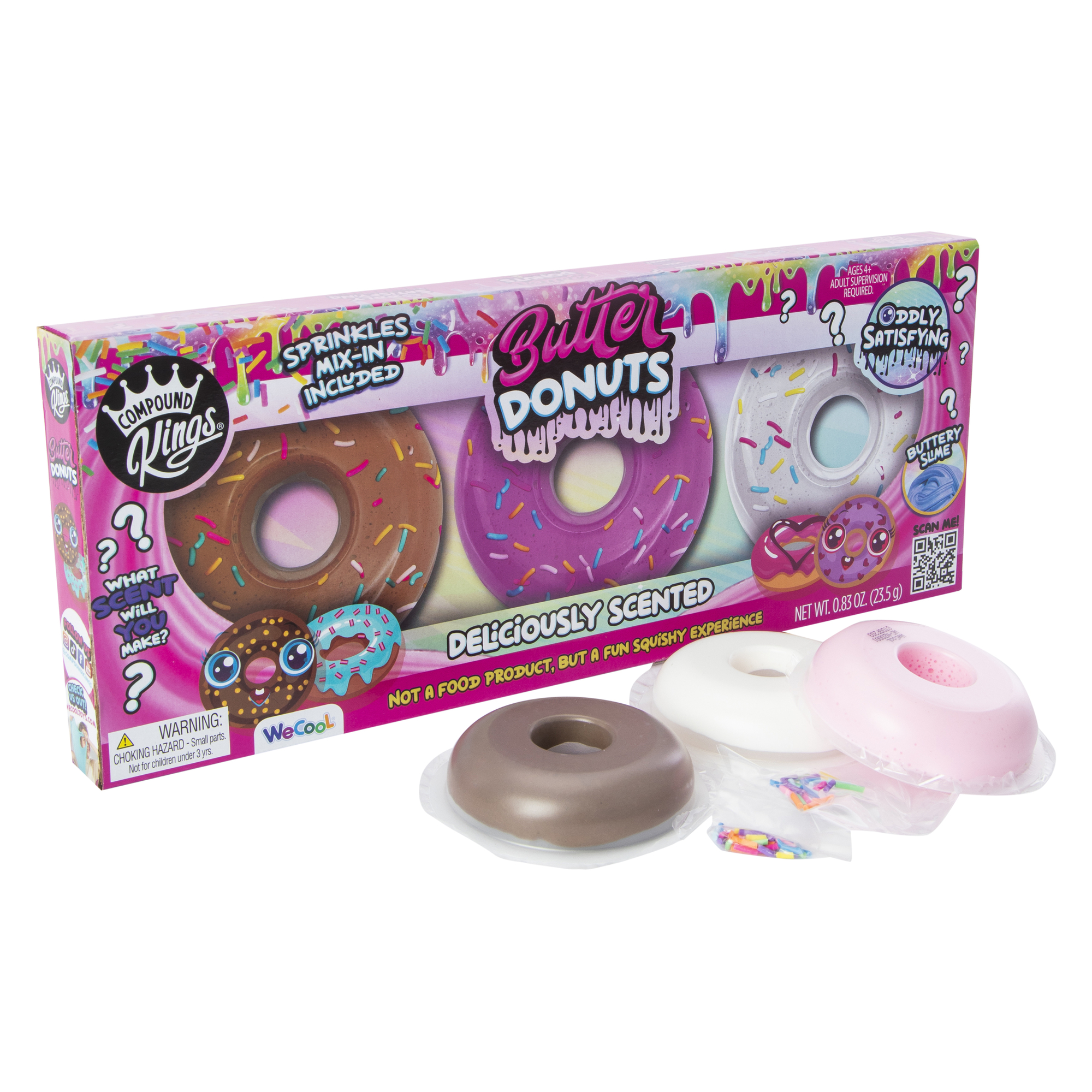 Compound Kings® Butter Donuts Scented Slime 3-Pack