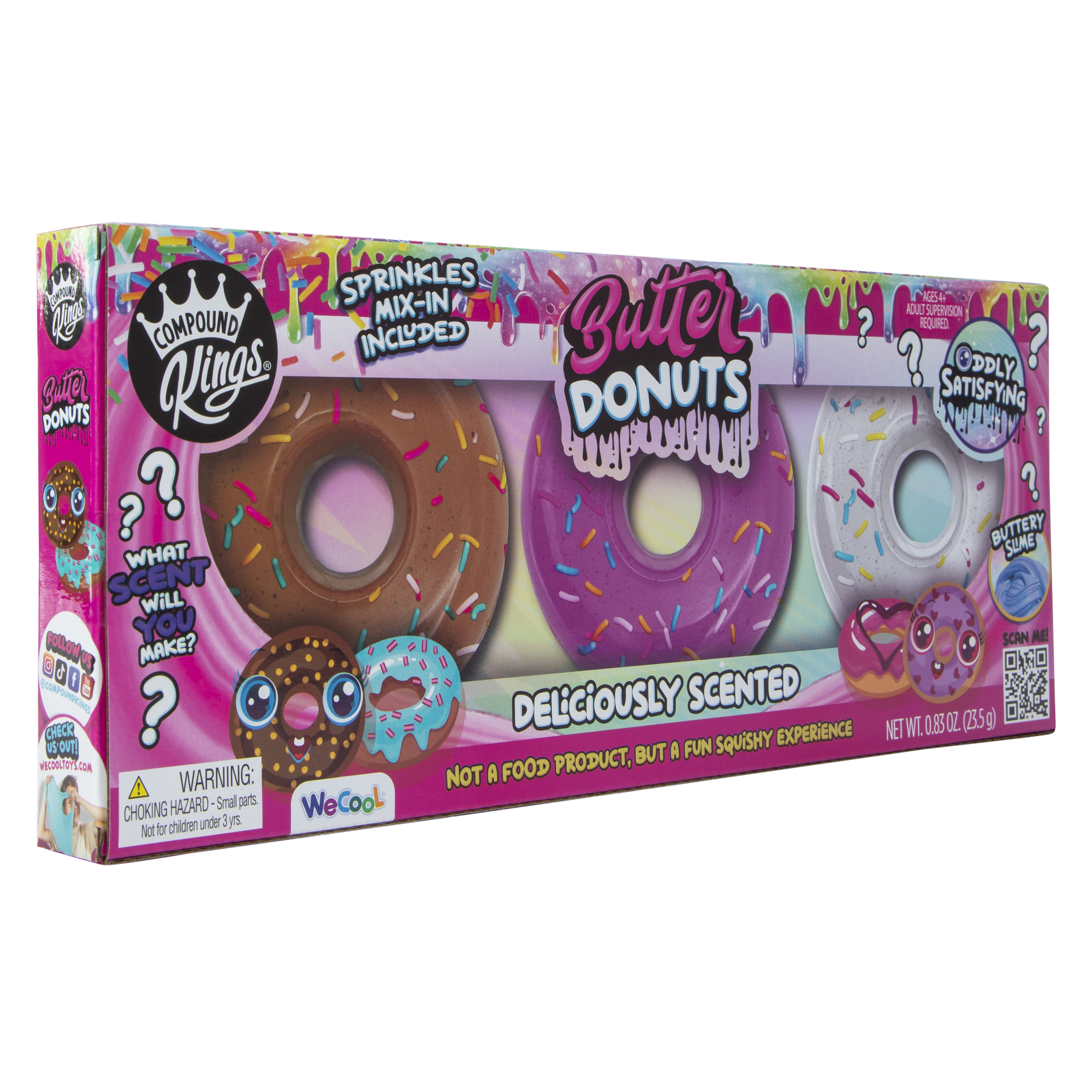 Compound Kings® Butter Donuts Scented Slime 3-Pack