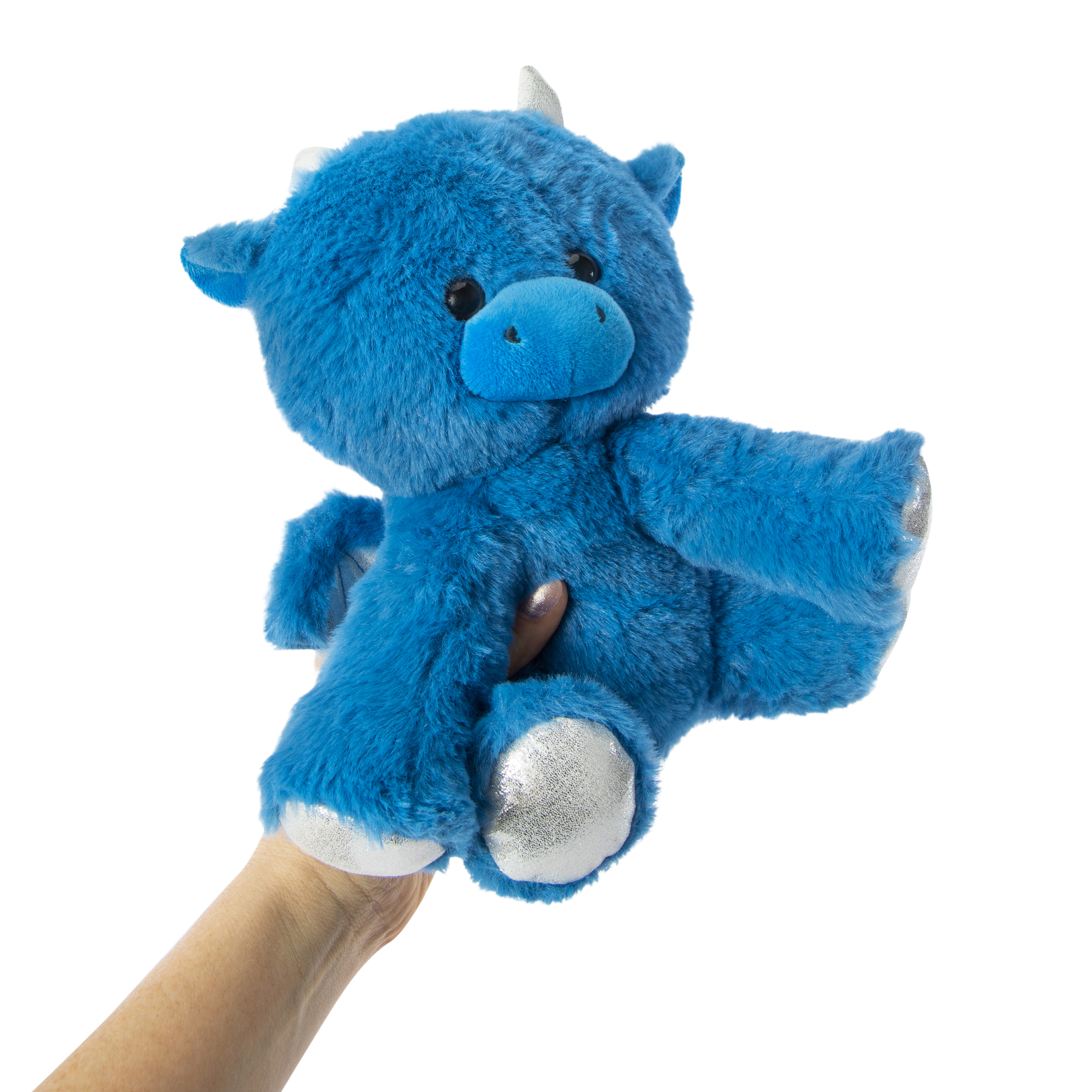Fluffy Sitting Dragon Plush 9in