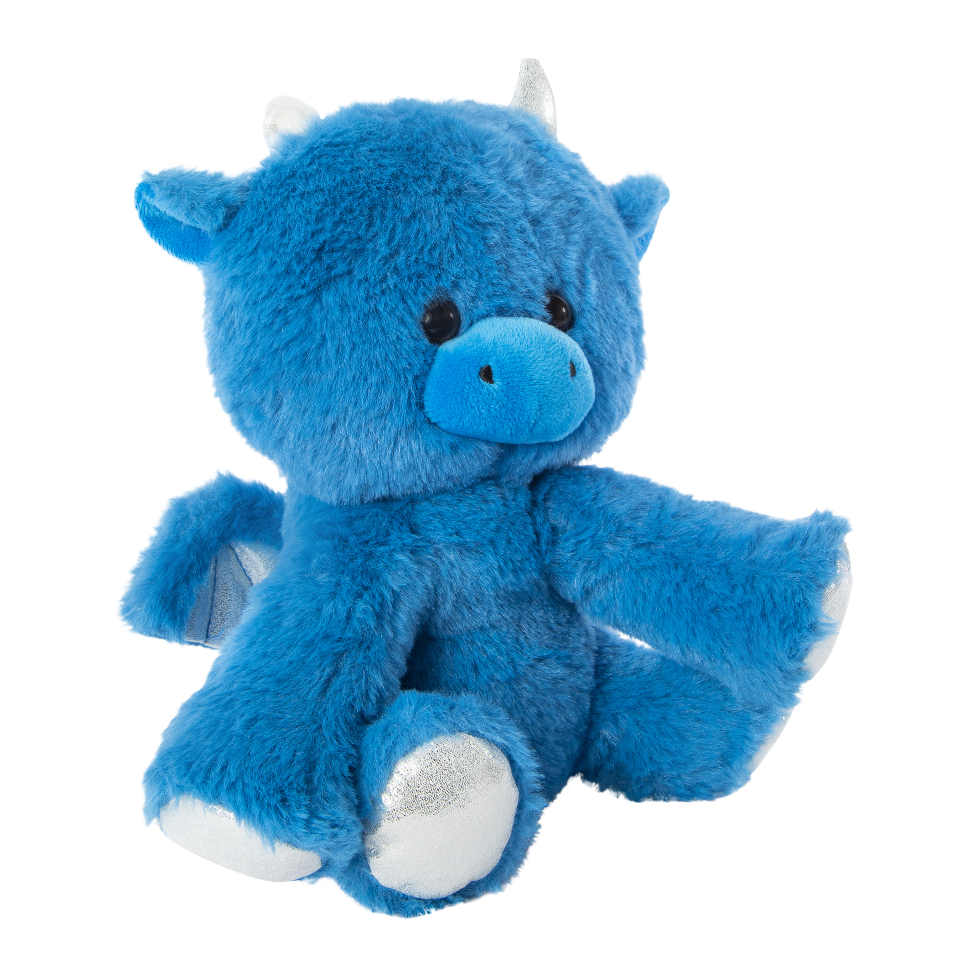 Fluffy Sitting Dragon Plush 9in