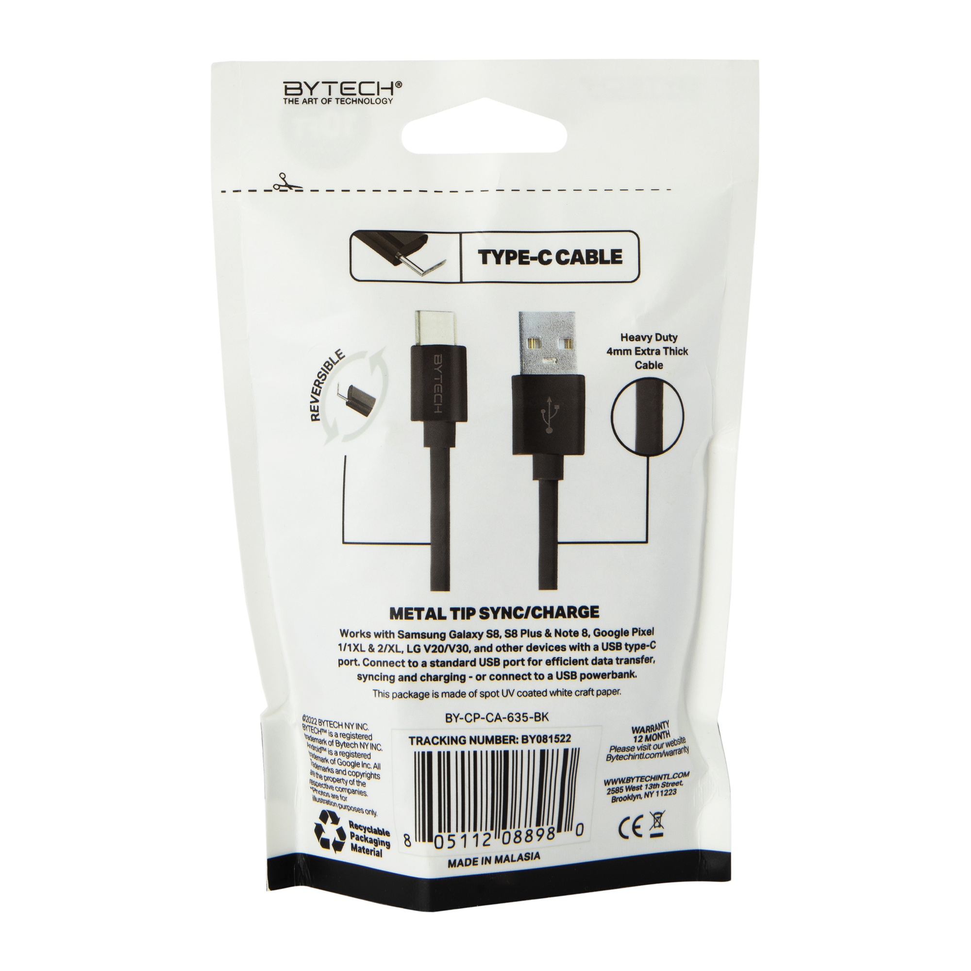 10ft Heavy Duty USB-C To USB-A Cable