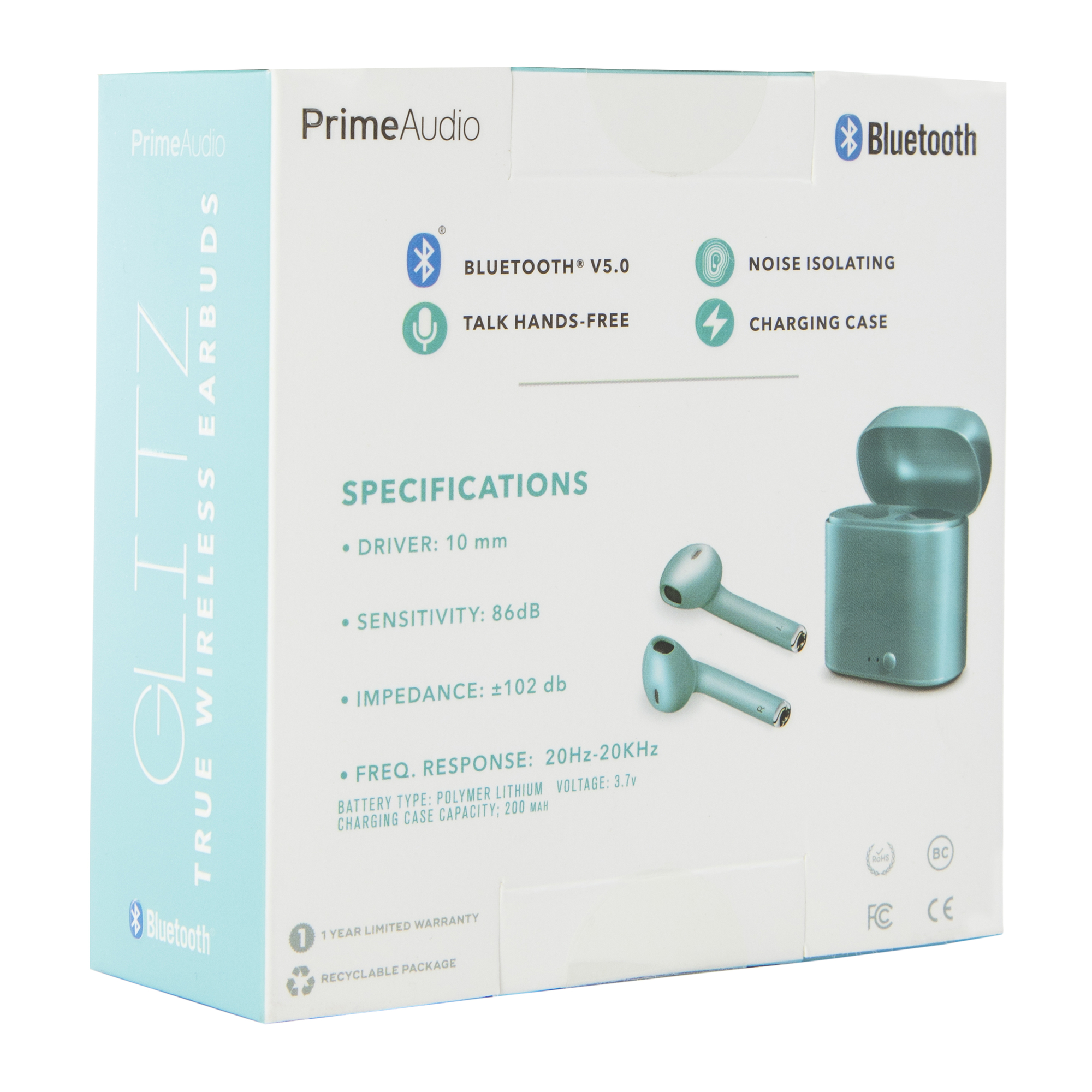 Glitz Glitter Bluetooth® Earbuds With Mic