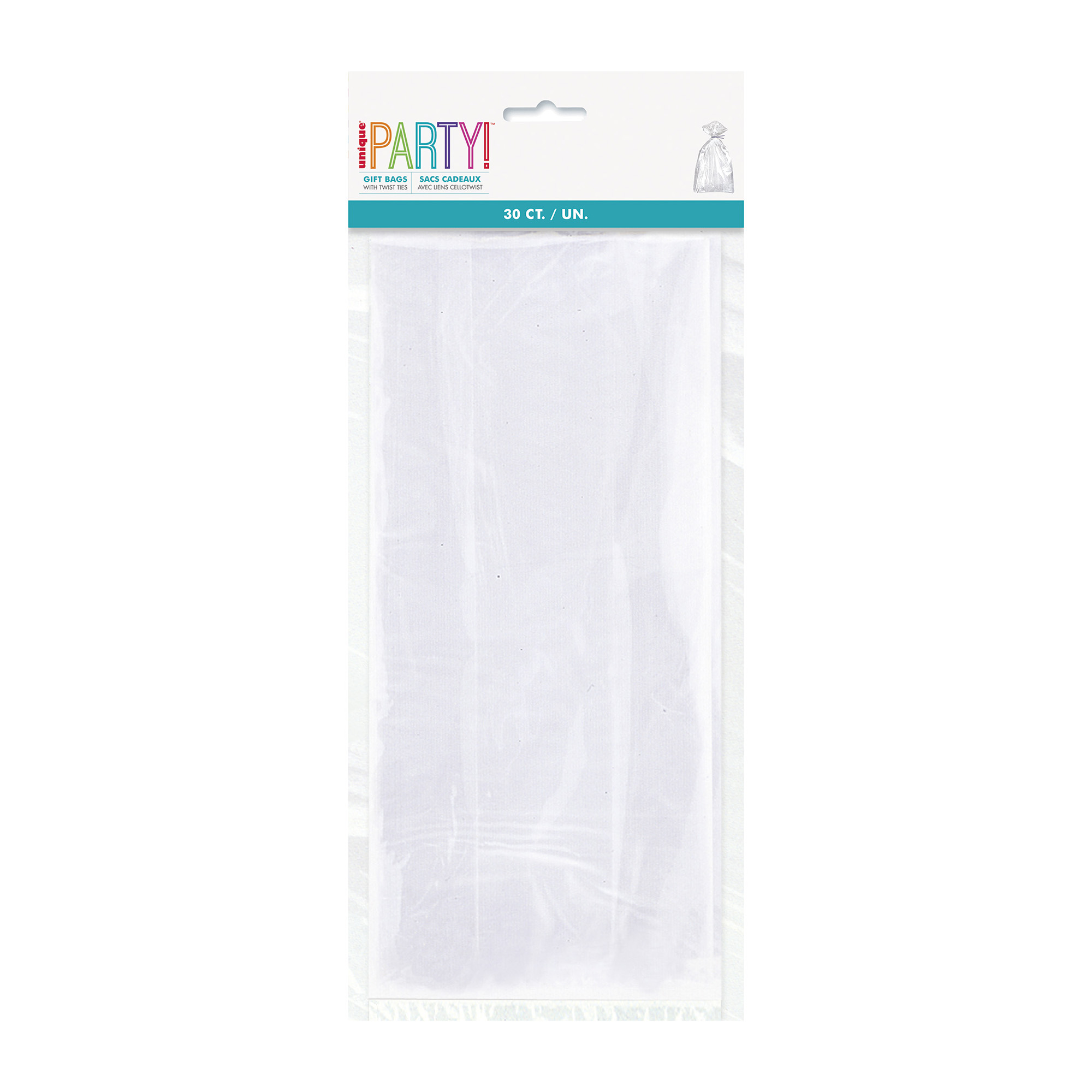 Clear Cellophane Gift Bags 30-Pack