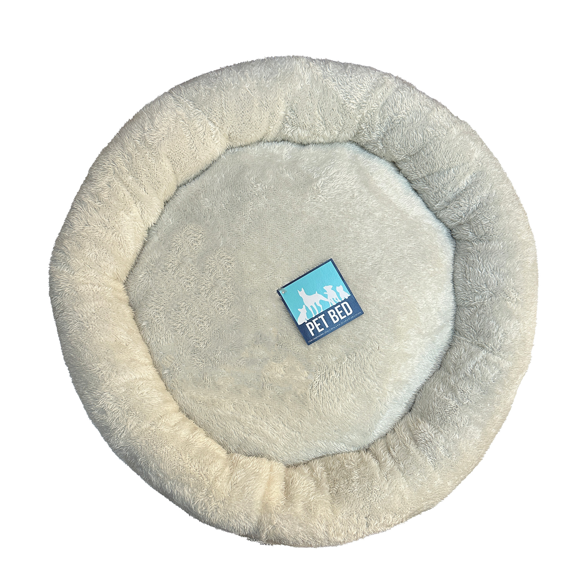 Plush Round Pet Bed 20in