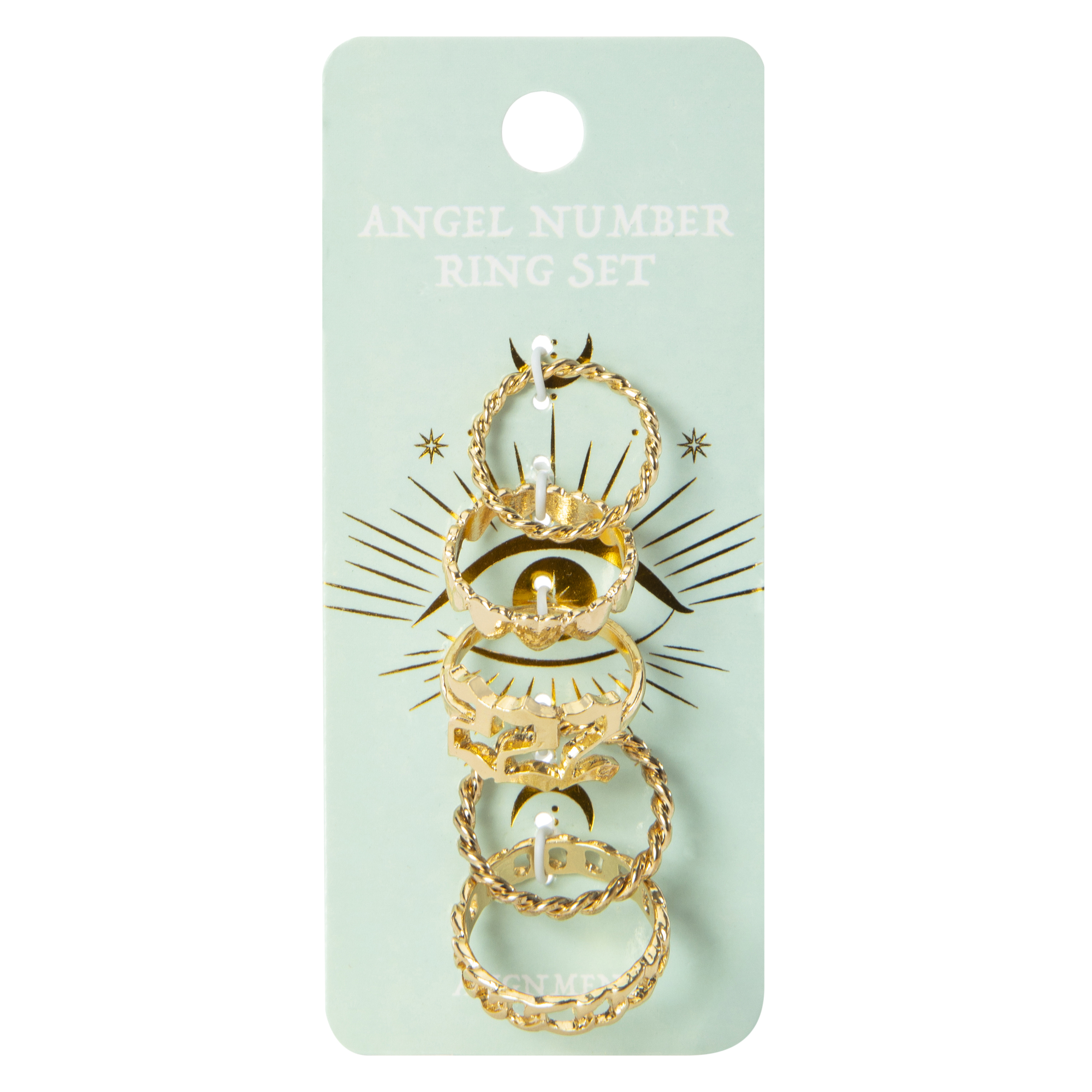 Angel Number Ring Set