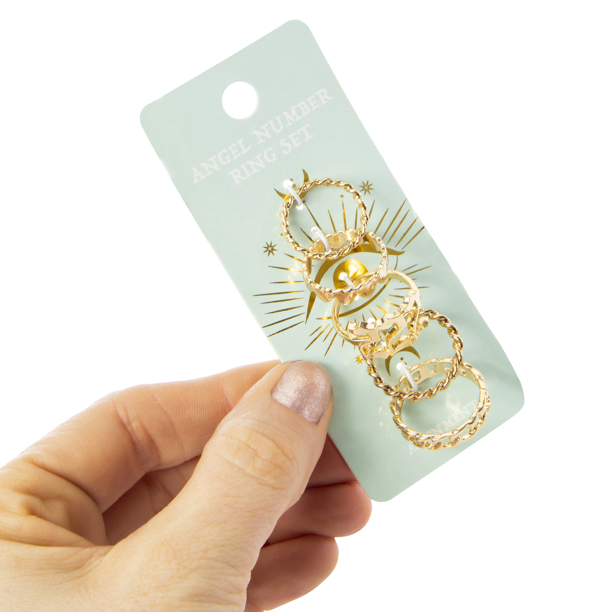 Angel Number Ring Set