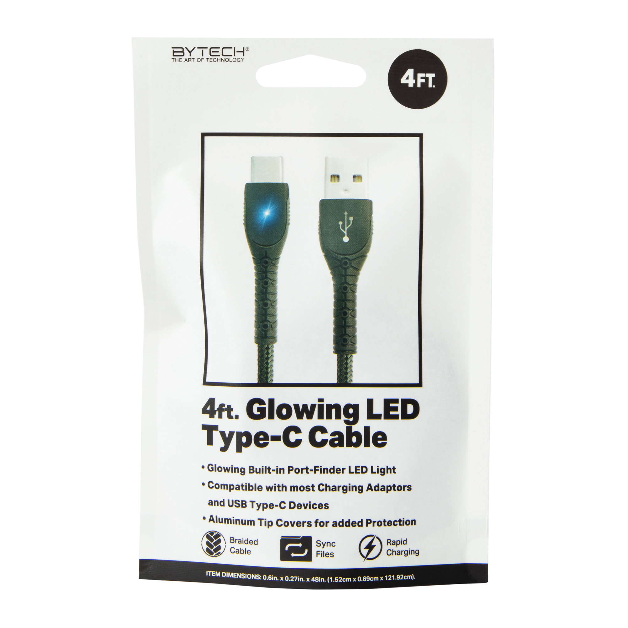 4ft LED USB-C Charging Cable