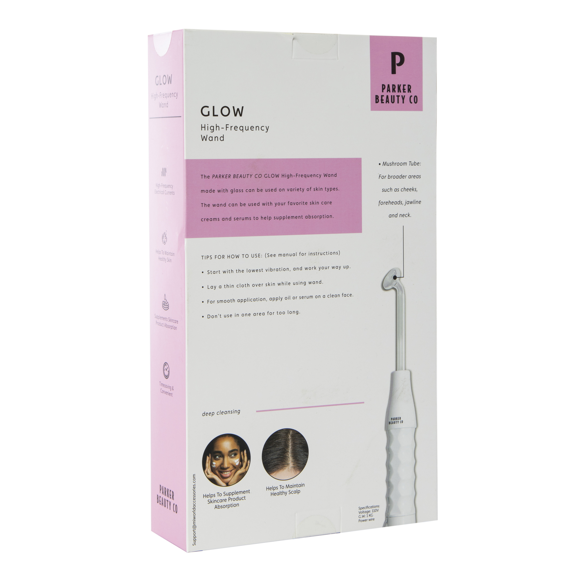 Glow High-Frequency Electrotherapy Wand
