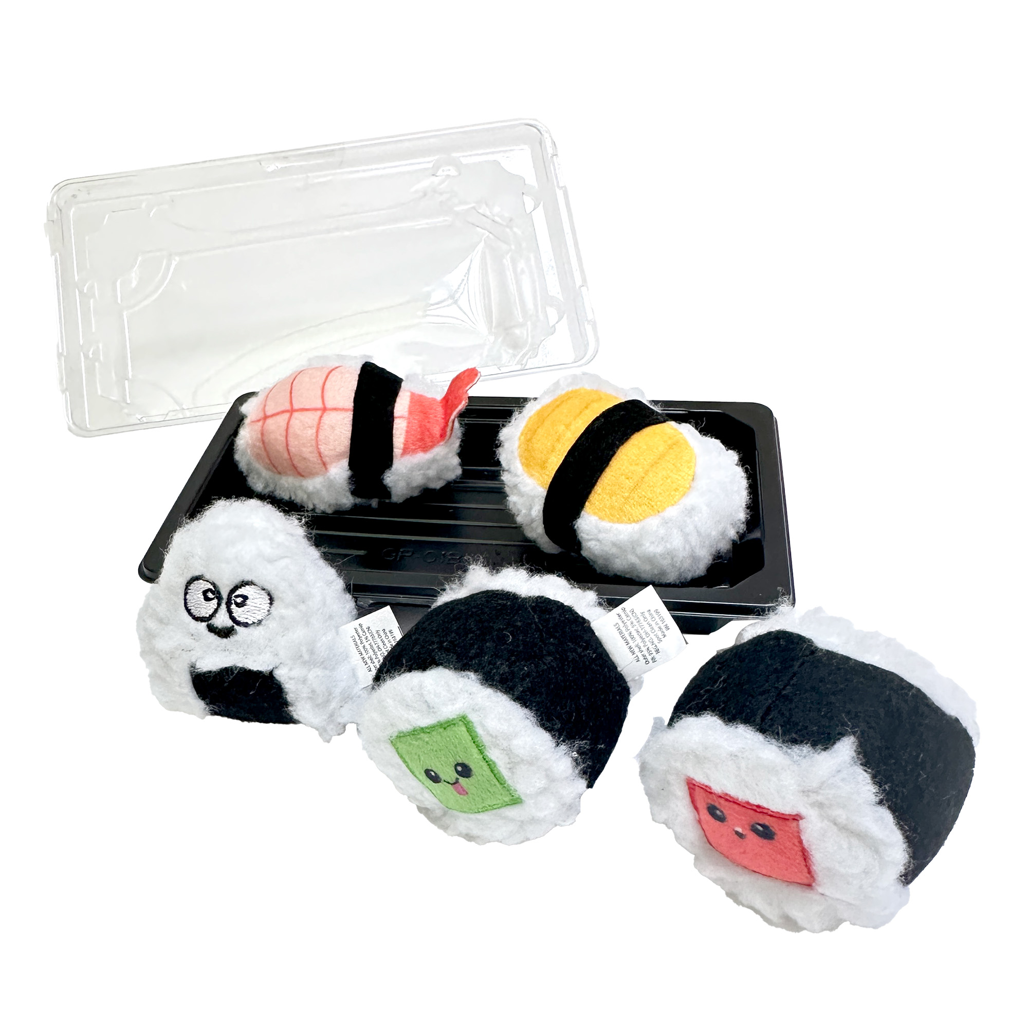 Plush Sushi Cat Toys 5-Pack