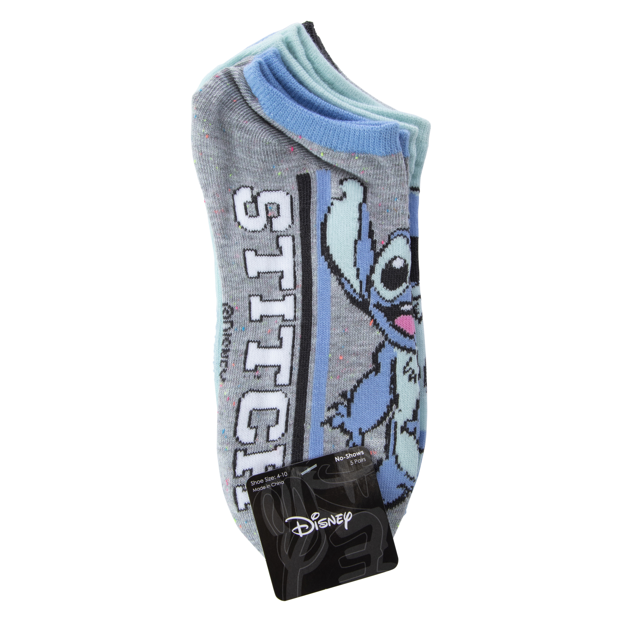 Disney Lilo & Stitch Ladies No-Show Socks 5-Pack