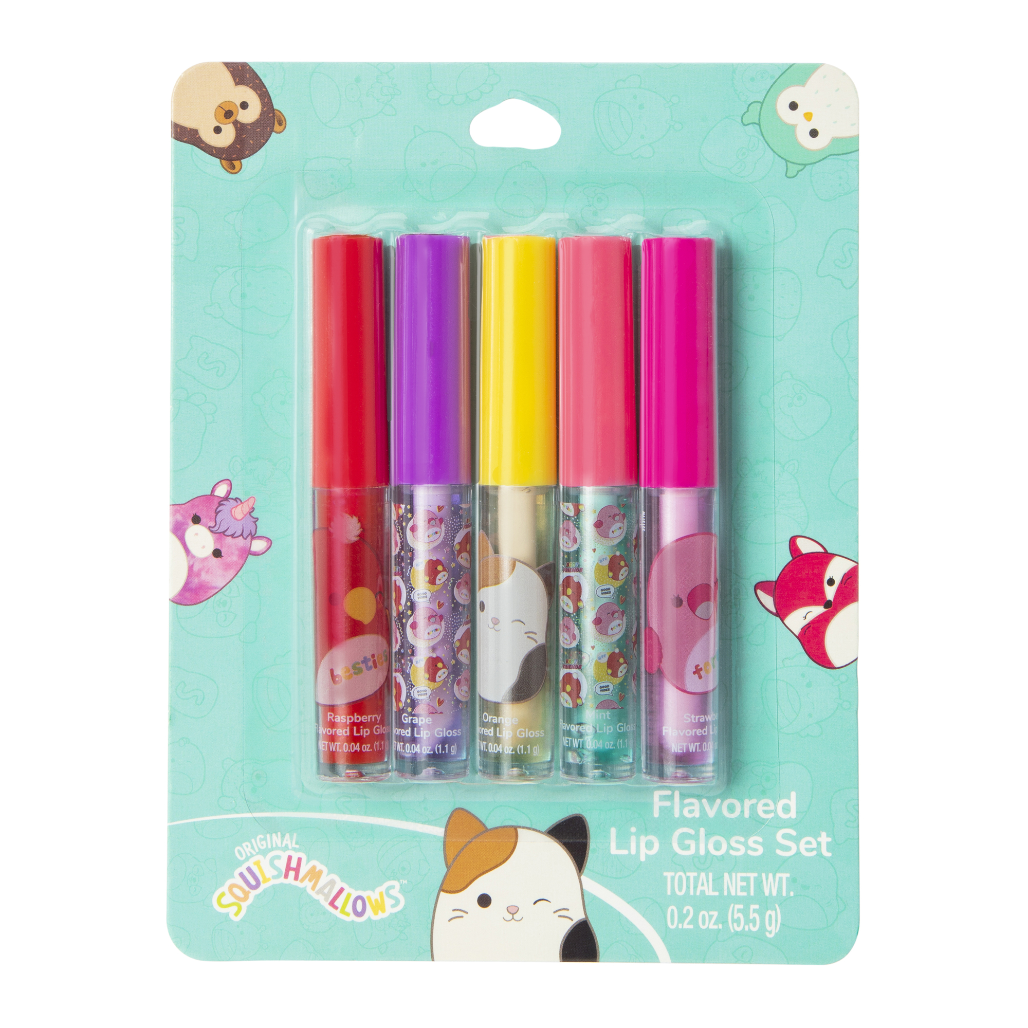 Squishmallows™ 5-Piece Flavored Lip Gloss Set