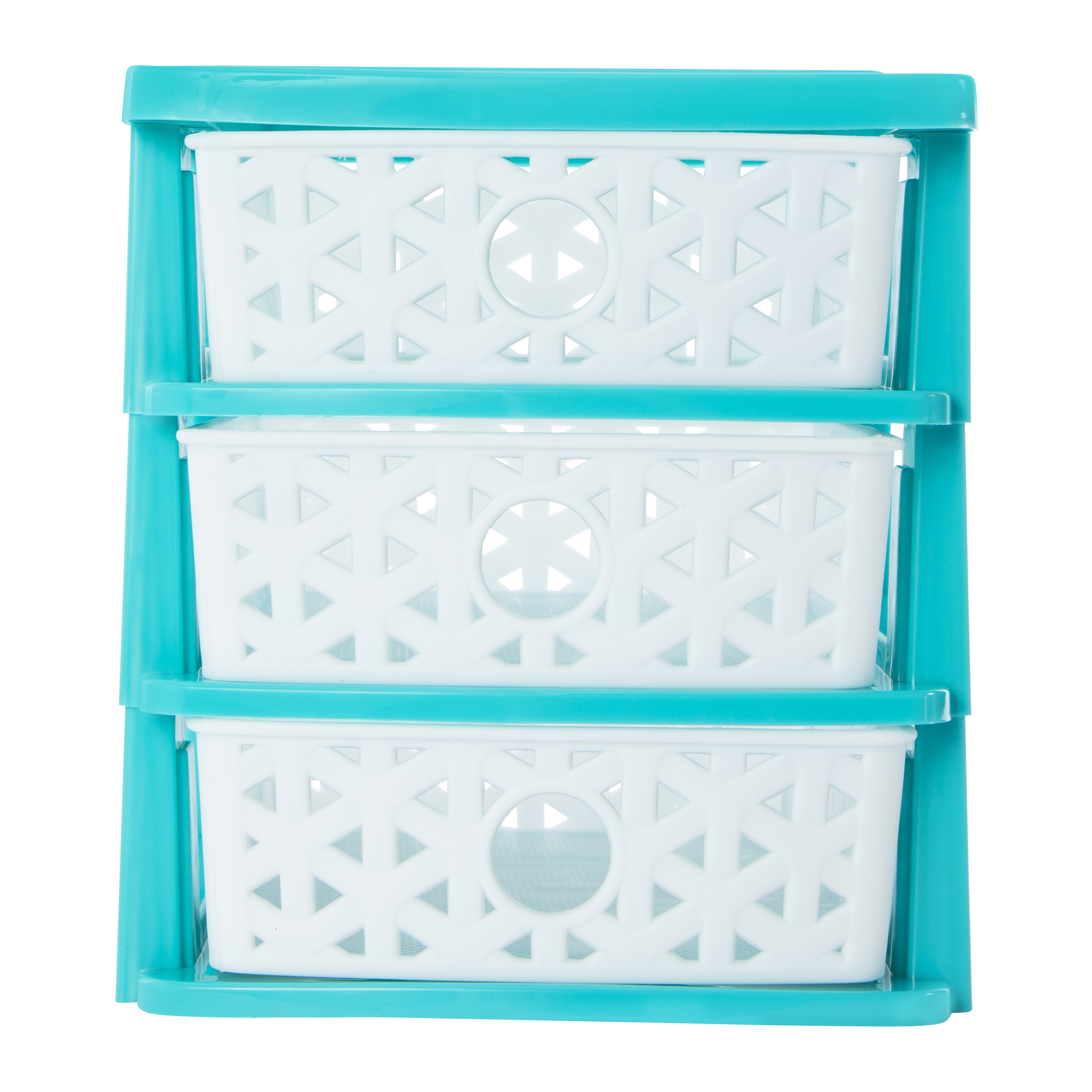 Stackable Lattice 3-Drawer Mini Organizer 7.5in
