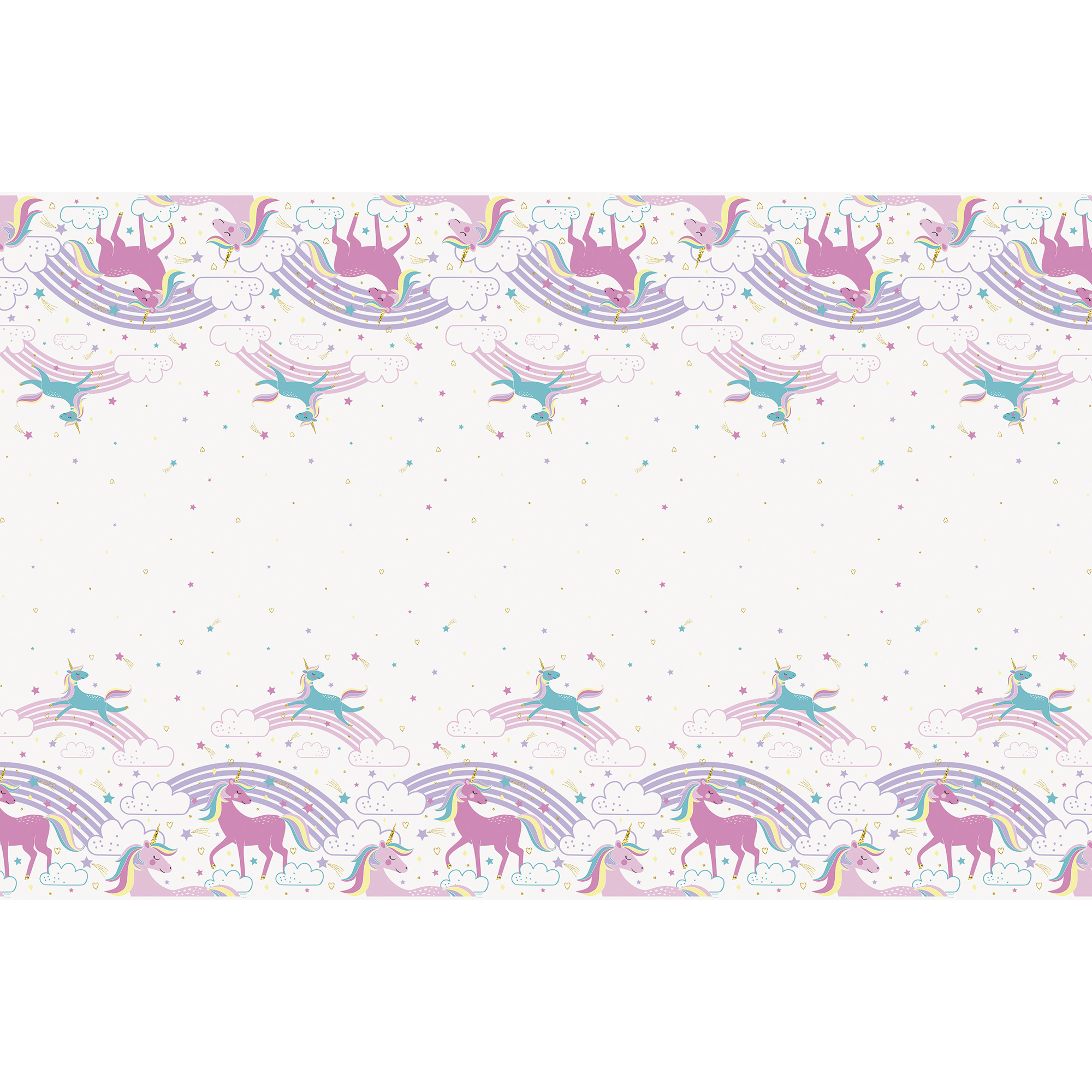 Unicorn Plastic Tablecloth 54in x 84in