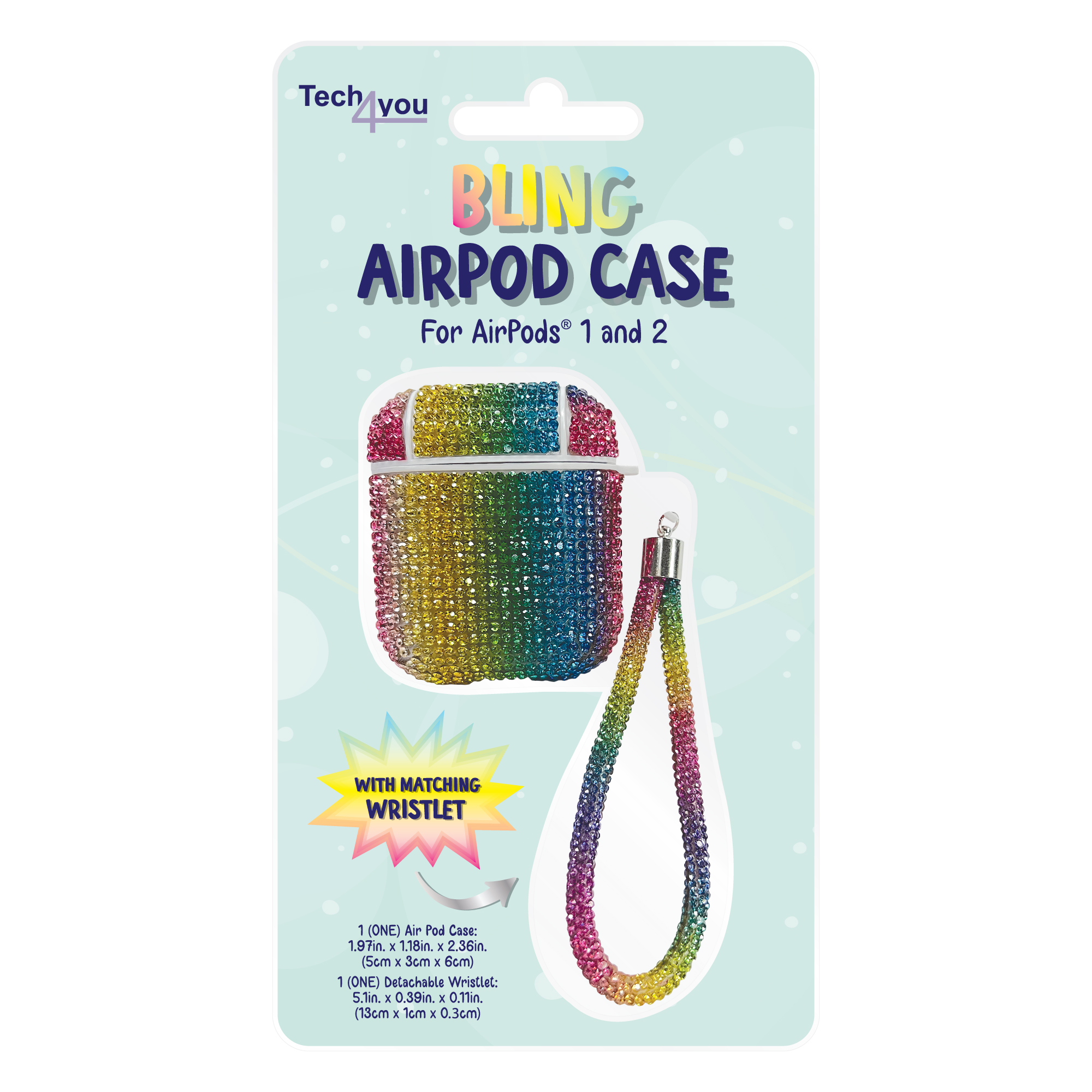 Bling Case With Wristlet For AirPods® 1 & 2