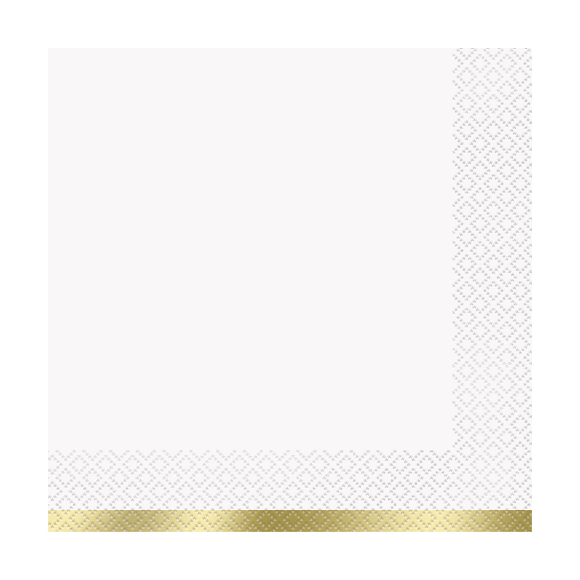 Paper Napkins - White & Gold