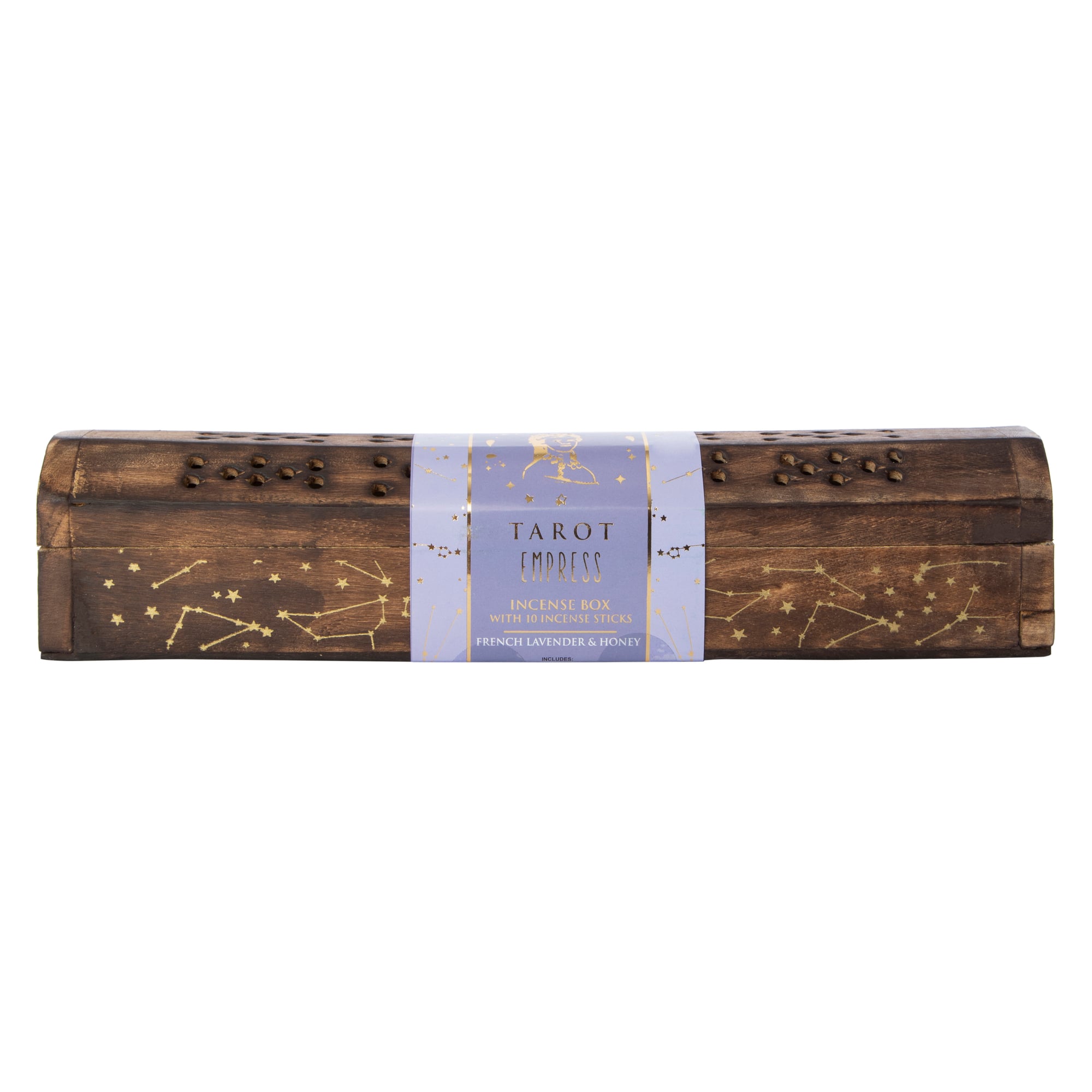 Wooden Tarot incense Box With 10 Sticks