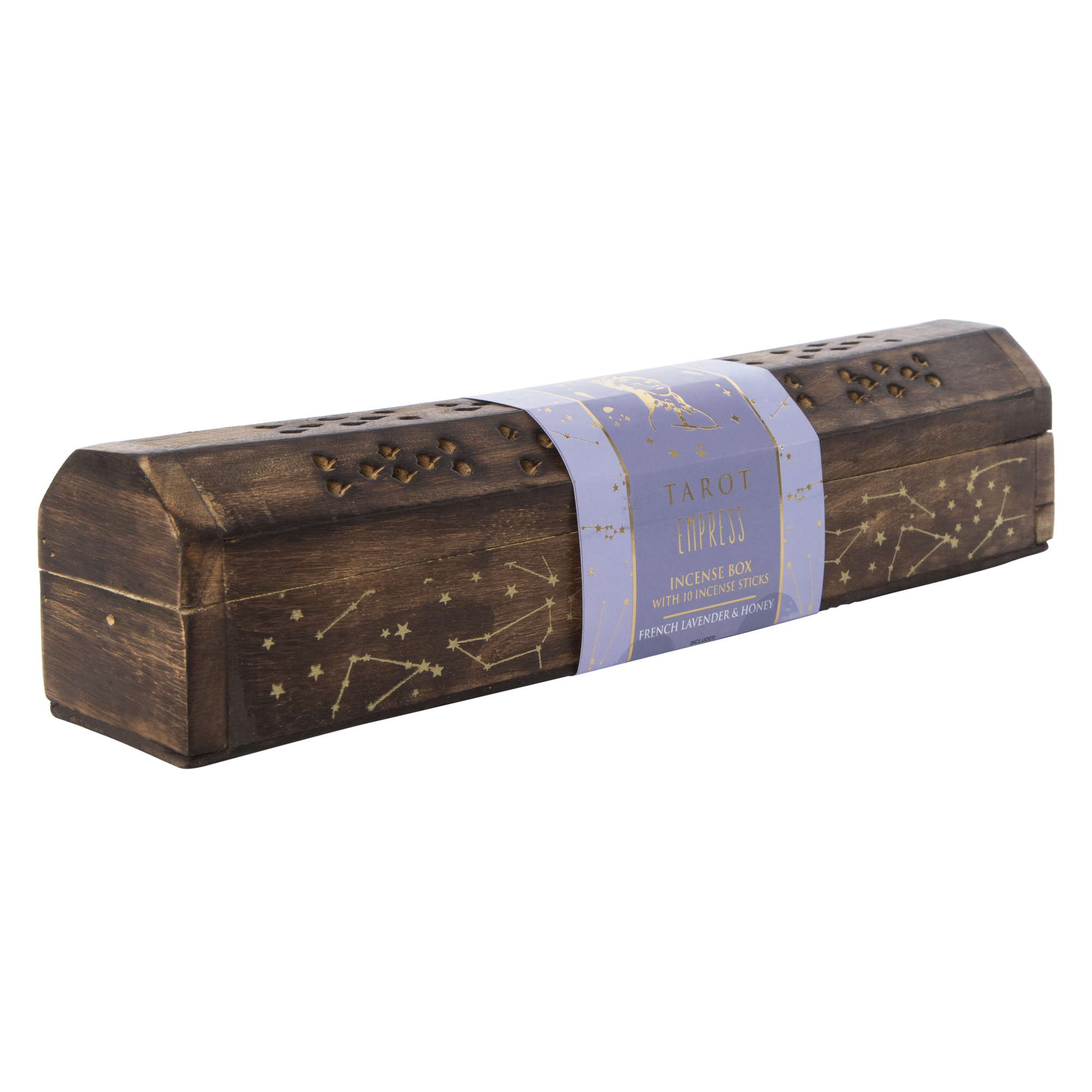 Wooden Tarot incense Box With 10 Sticks