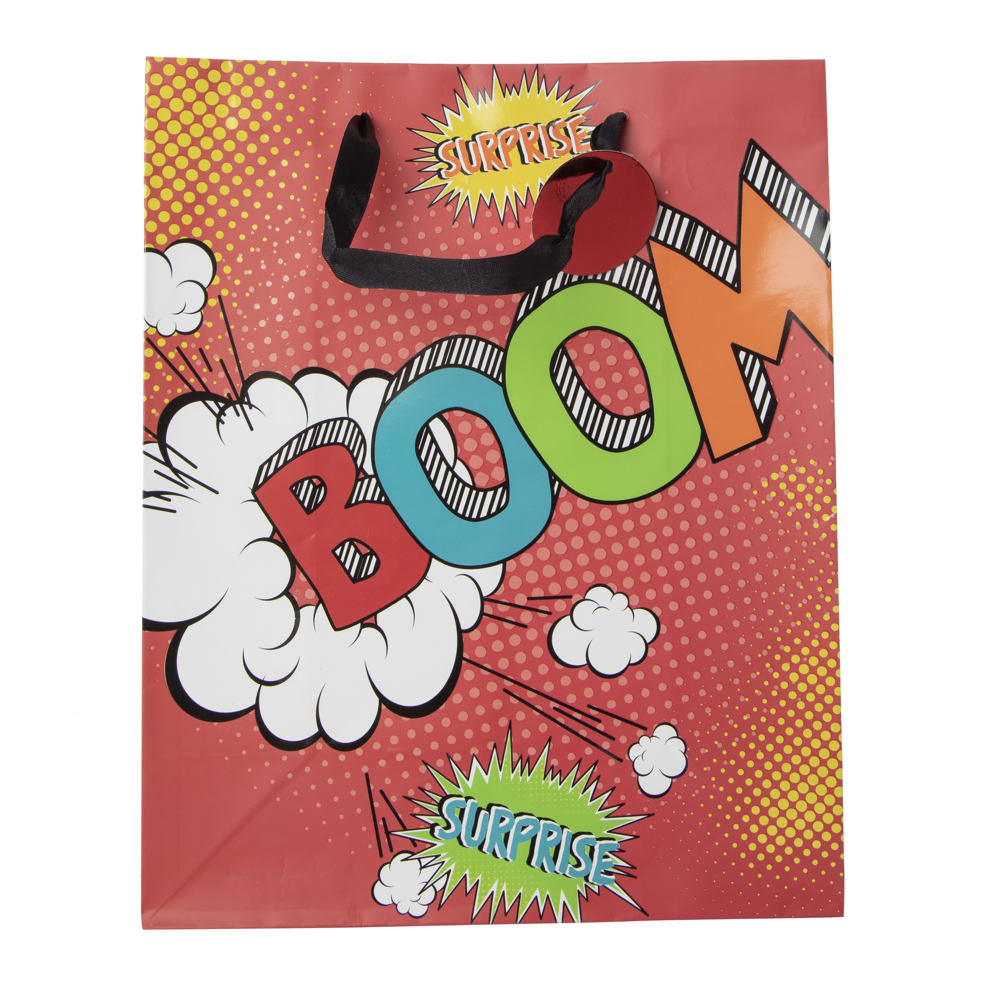 Large Comic Book Birthday Gift Bag 12.75in x 10.37in