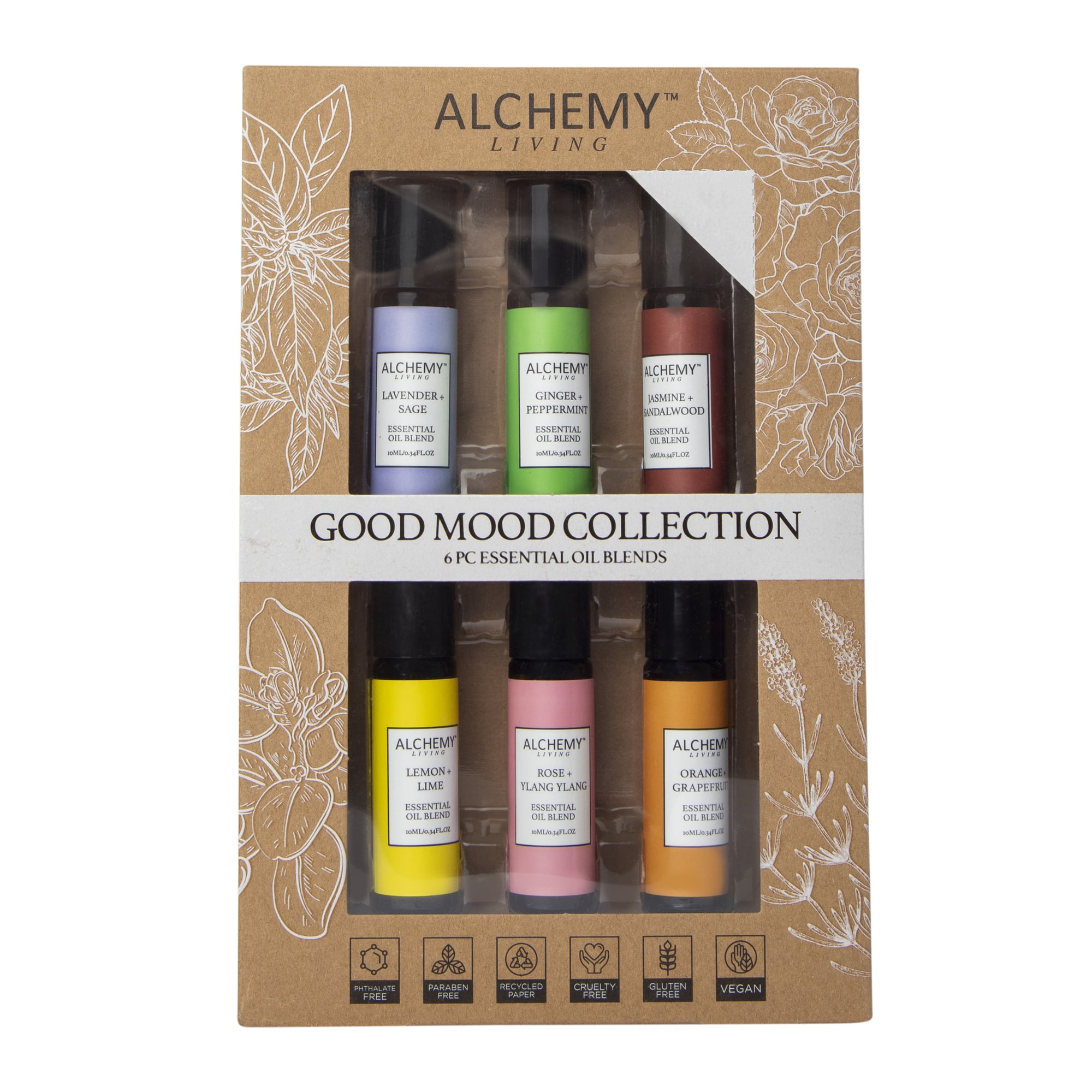 Alchemy Living™ 6-Piece Essential Oils Set - Good Mood Collection