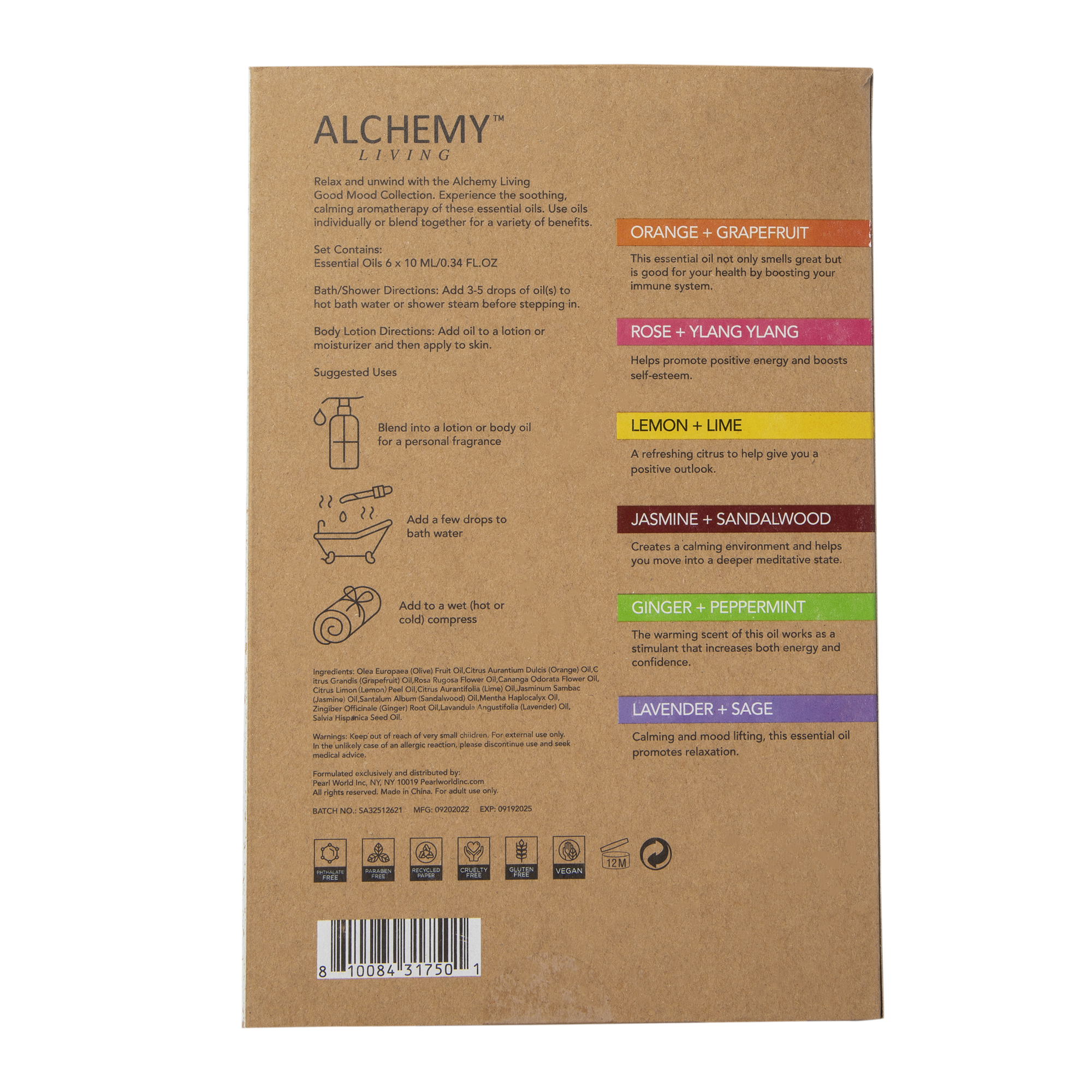 Alchemy Living™ 6-Piece Essential Oils Set - Good Mood Collection